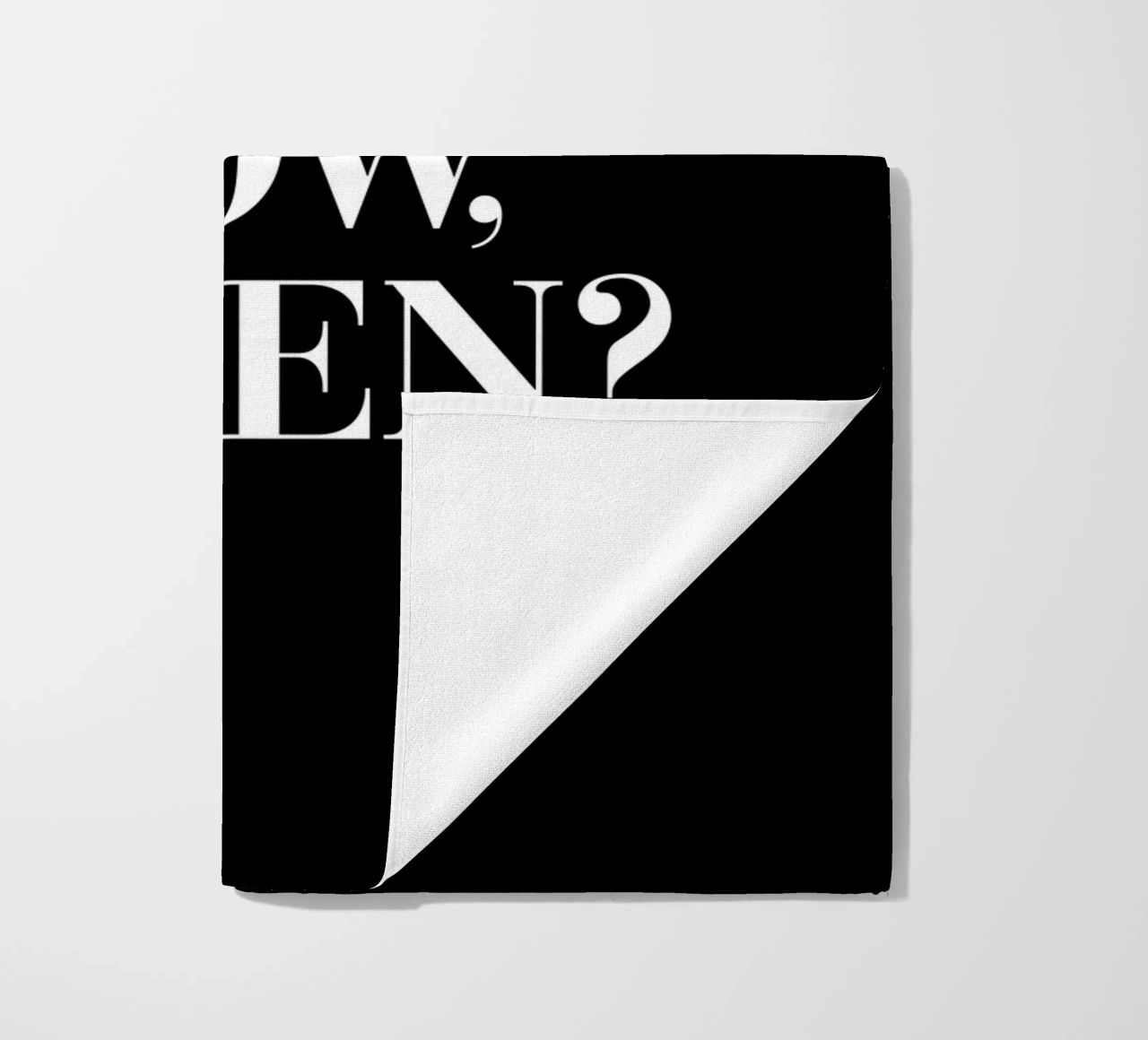 Se non ora Quando motivare il design tipografico telo mare da THE MOTIVATED TYPE