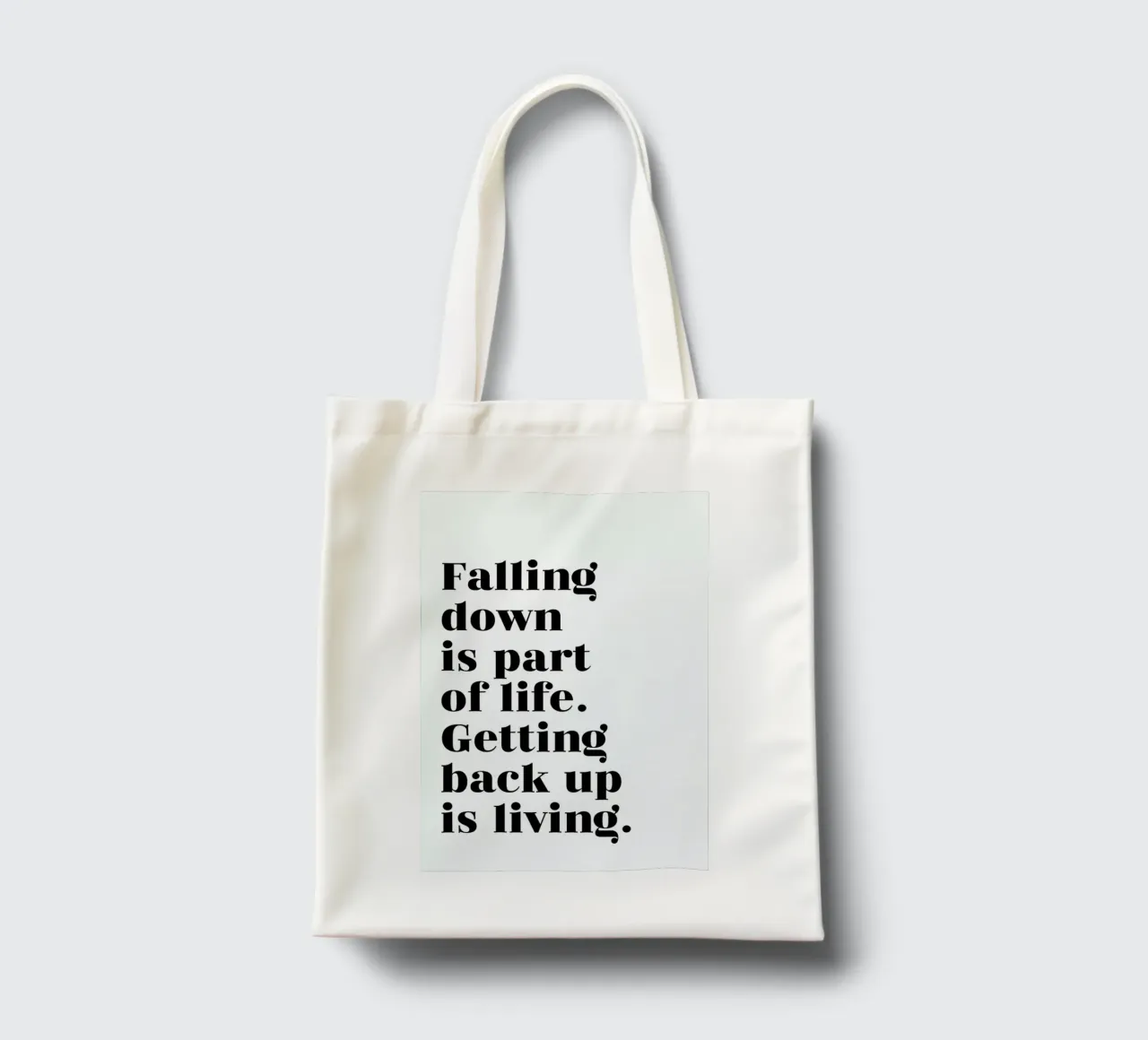 Get Back Up borsa in juta da typed