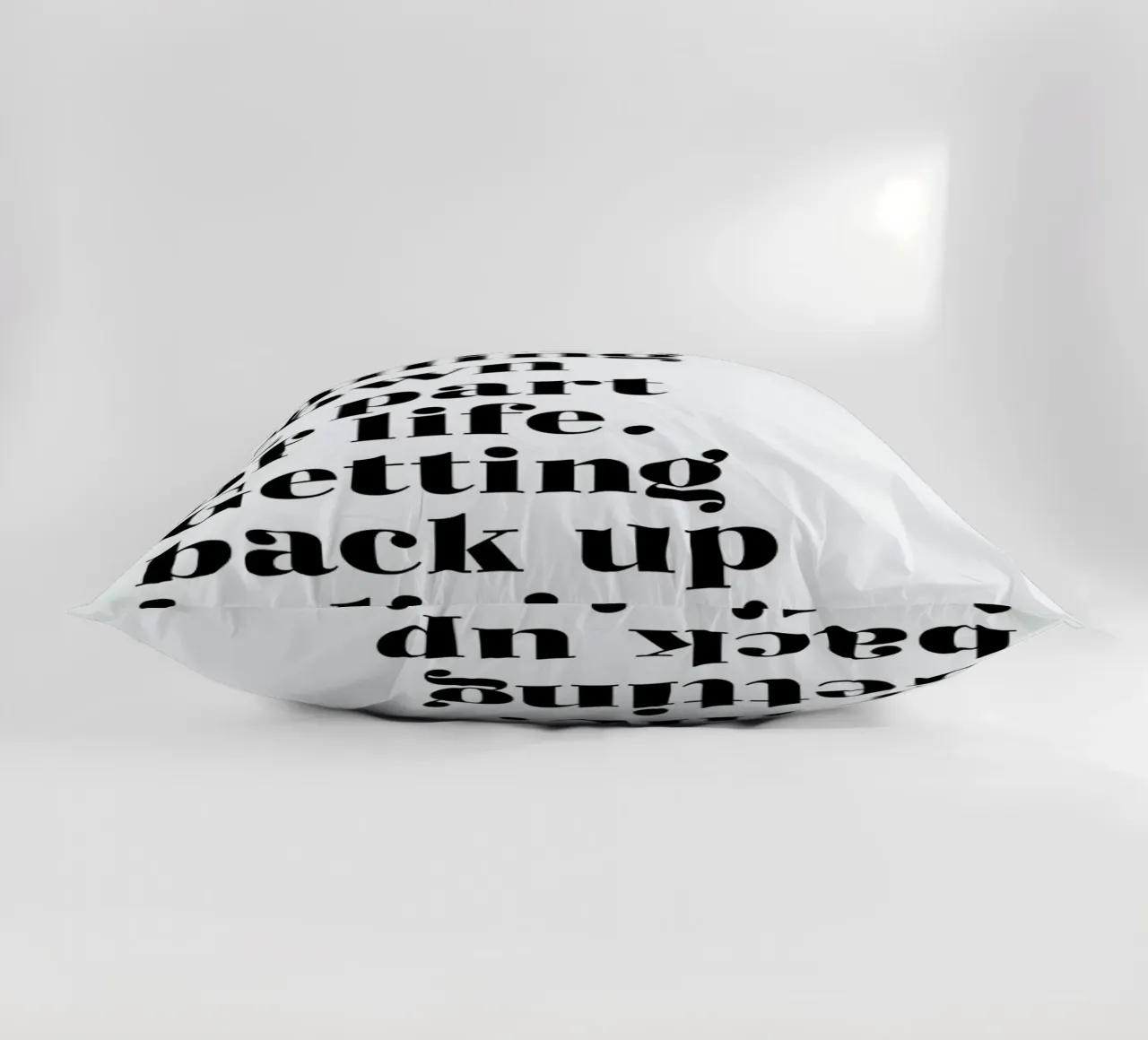 Get Back Up cuscino da typed