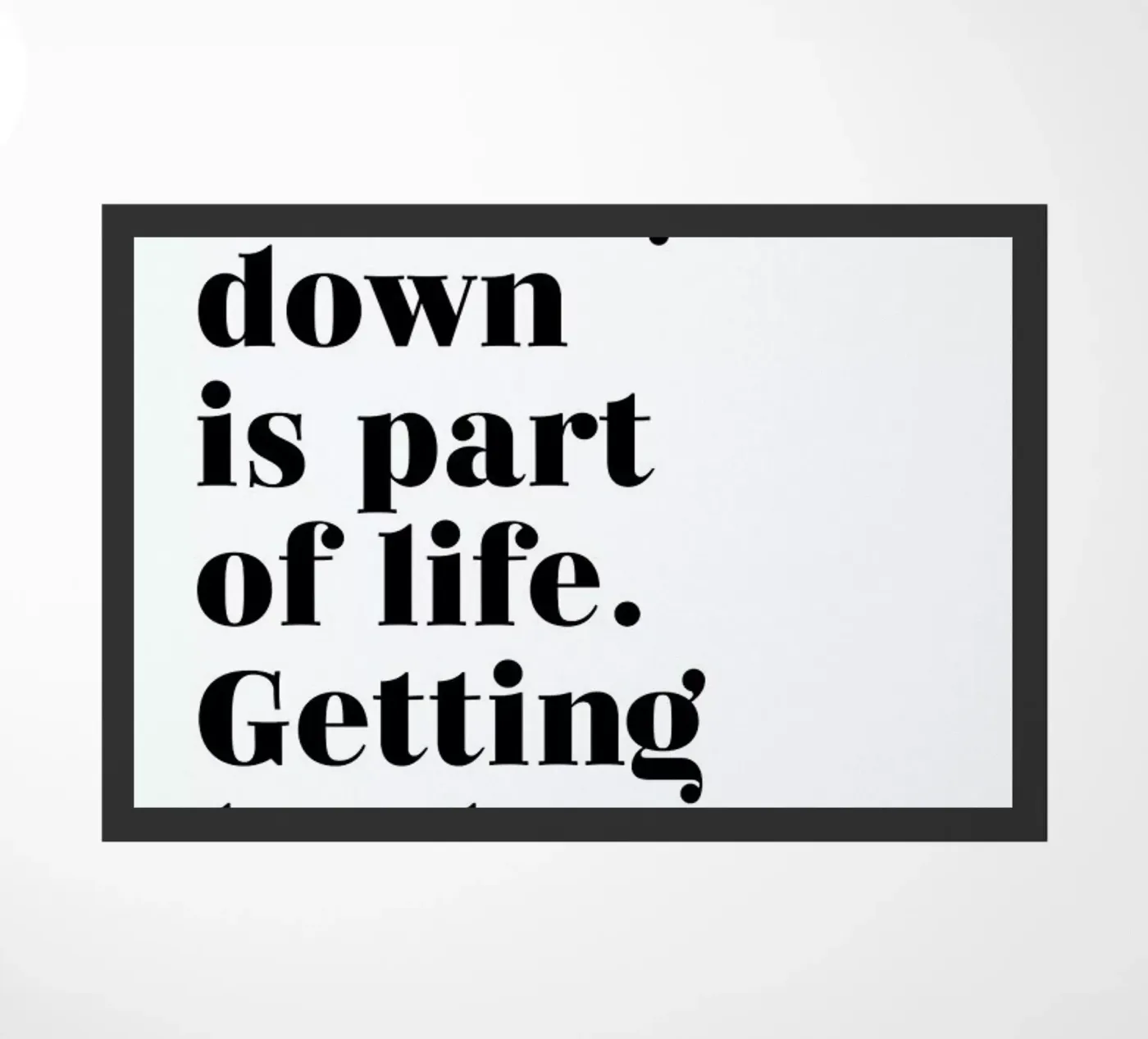 Get Back Up paillasson de typed