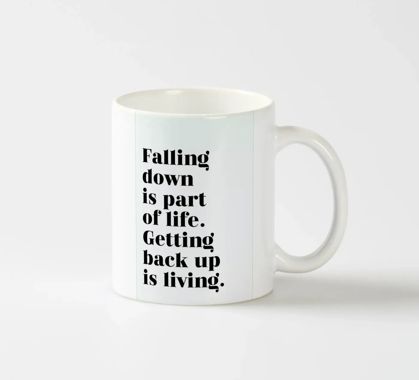 Get Back Up ceramic mug by typed