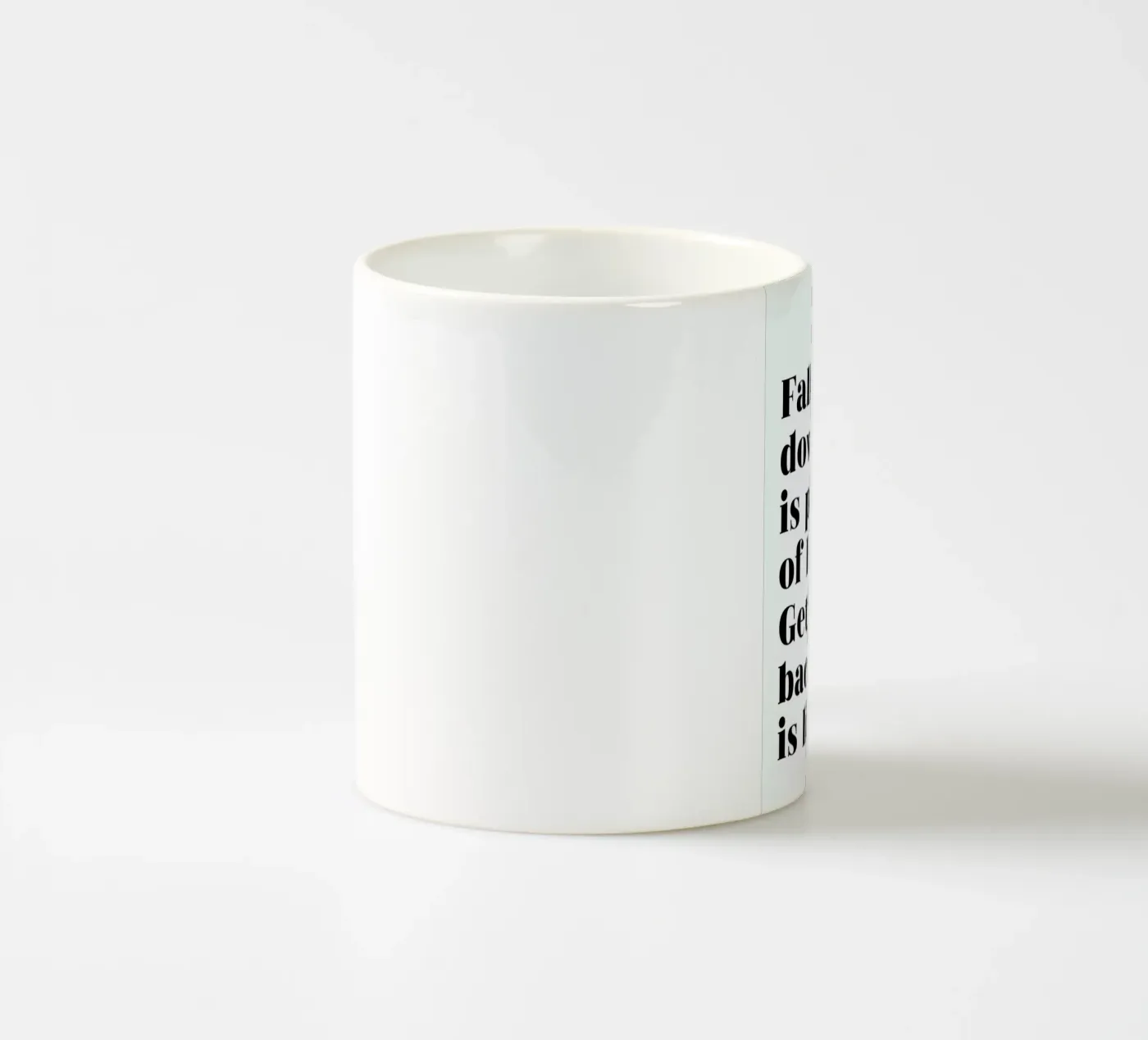 Get Back Up ceramic mug by typed