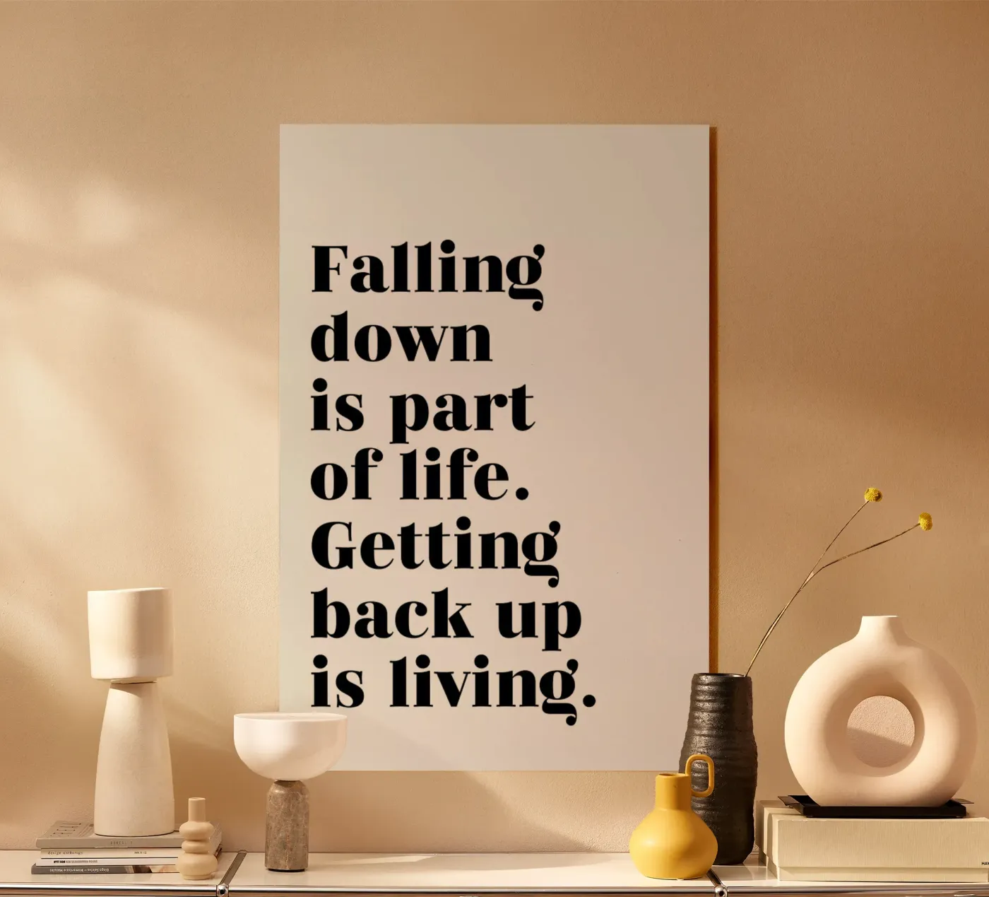 Get Back Up plexiglass da typed