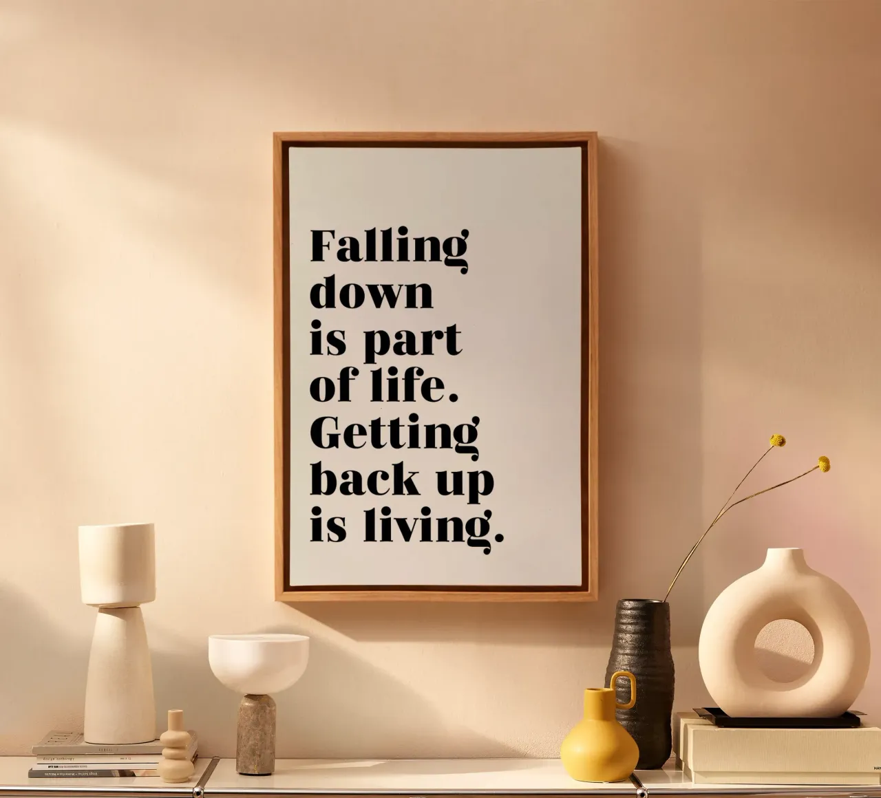 Get Back Up tela con Cornice a cassetta da typed