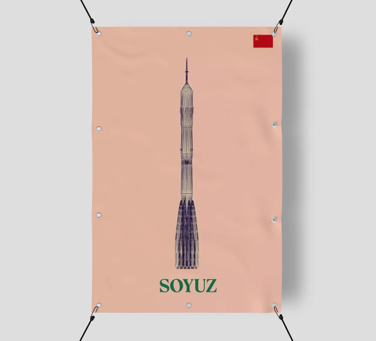 SOYUZ 3 CCCP Flag telo in pvc da Marc Schulthess