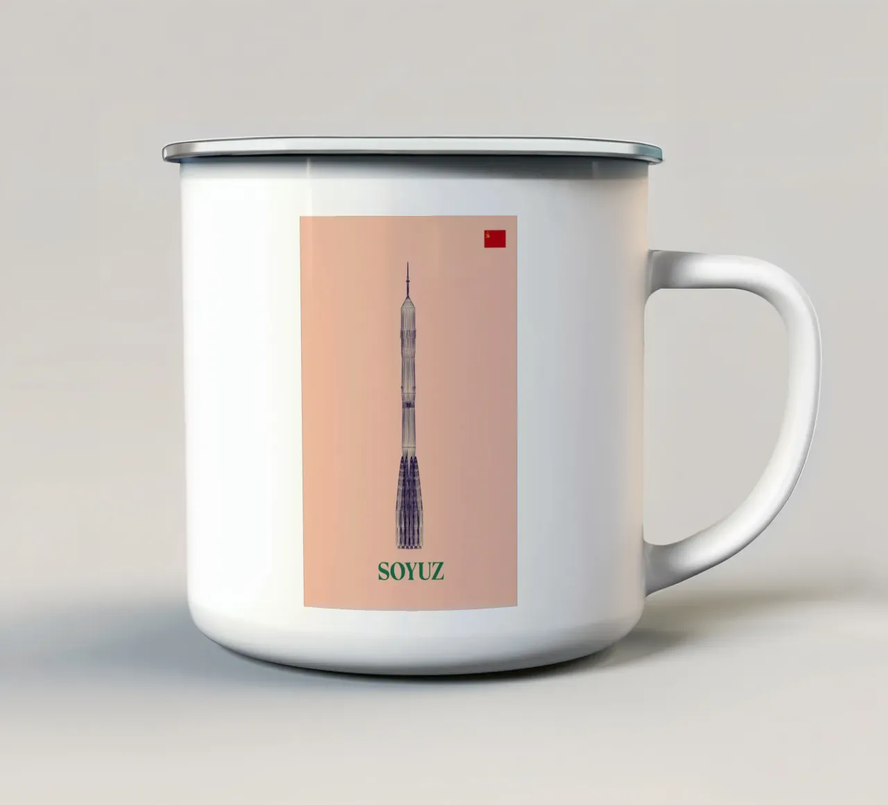 SOYUZ 3 CCCP Flag tazza in smalto da Marc Schulthess