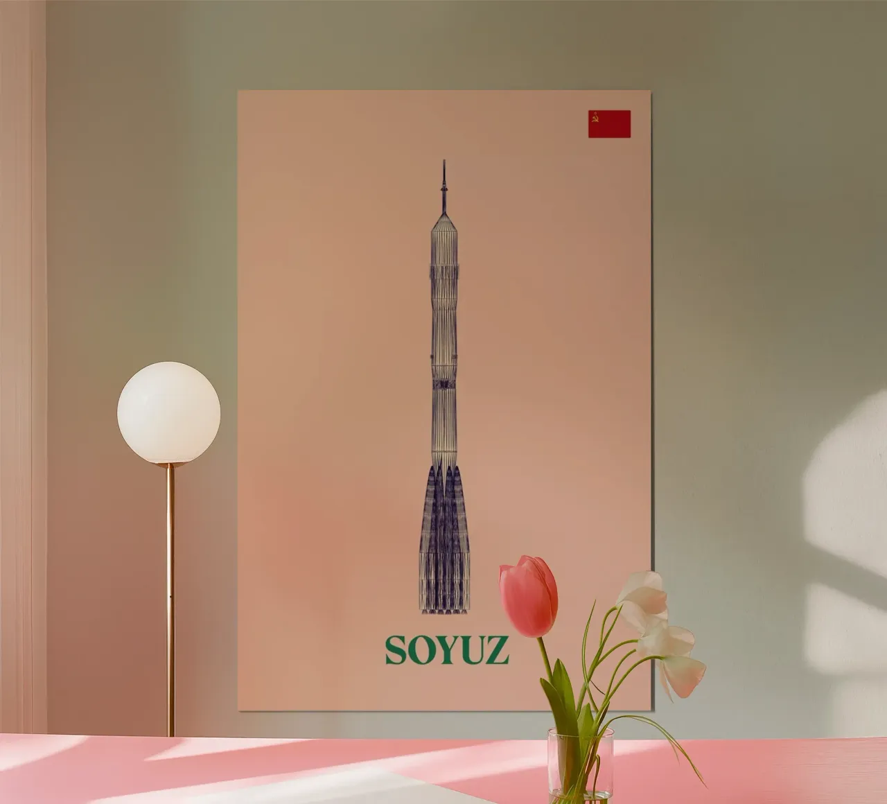 SOYUZ 3 CCCP Flag carta hahnemühle da Marc Schulthess