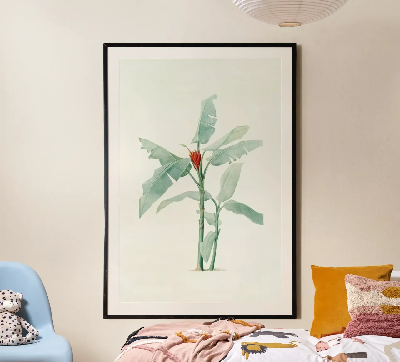 Musa coccinea, Redouté - Pierre Joseph carta hahnemühle da Artokoloro Quint Lox Ltd