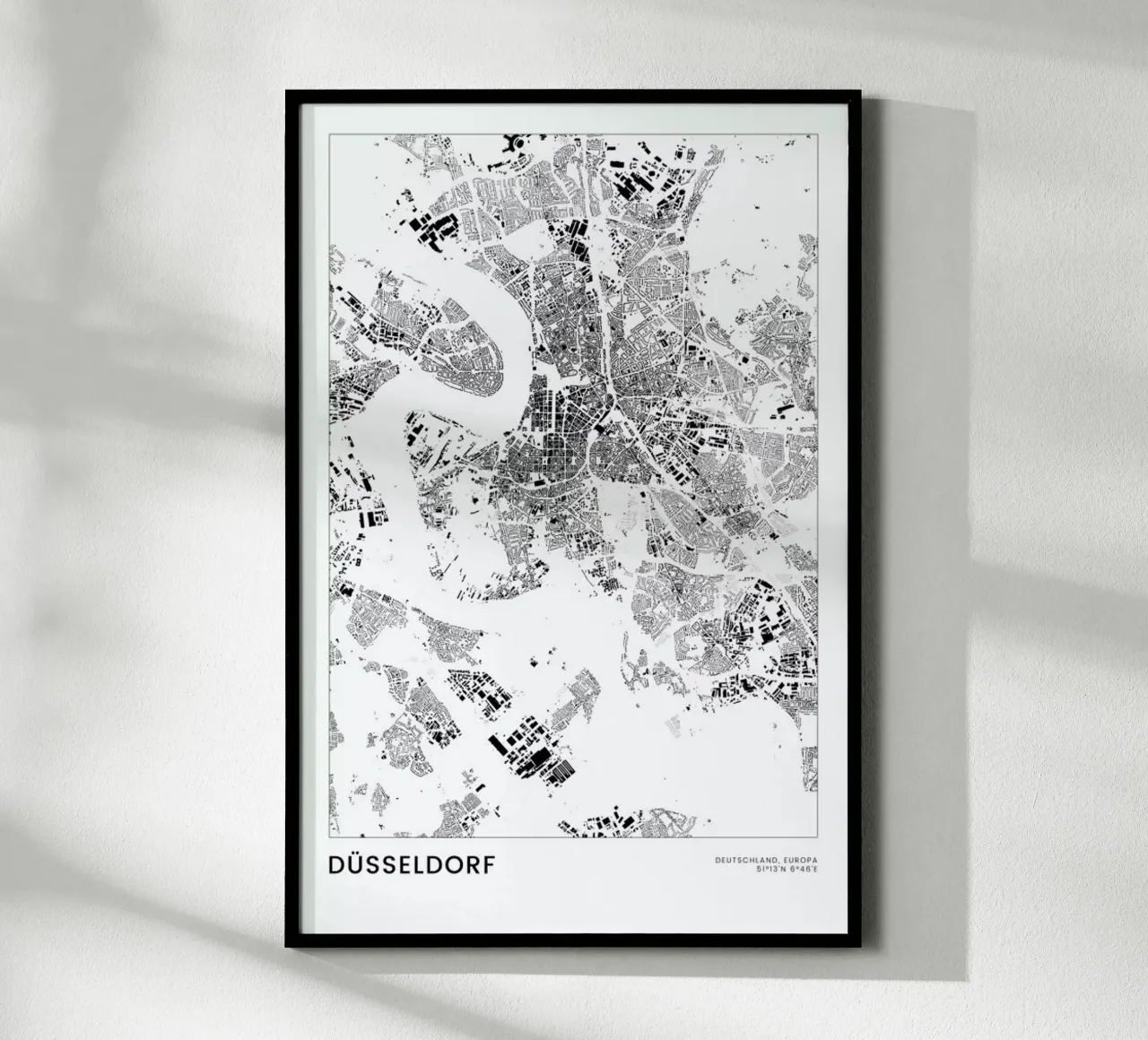 Düsseldorf poster da The Cartography Collection