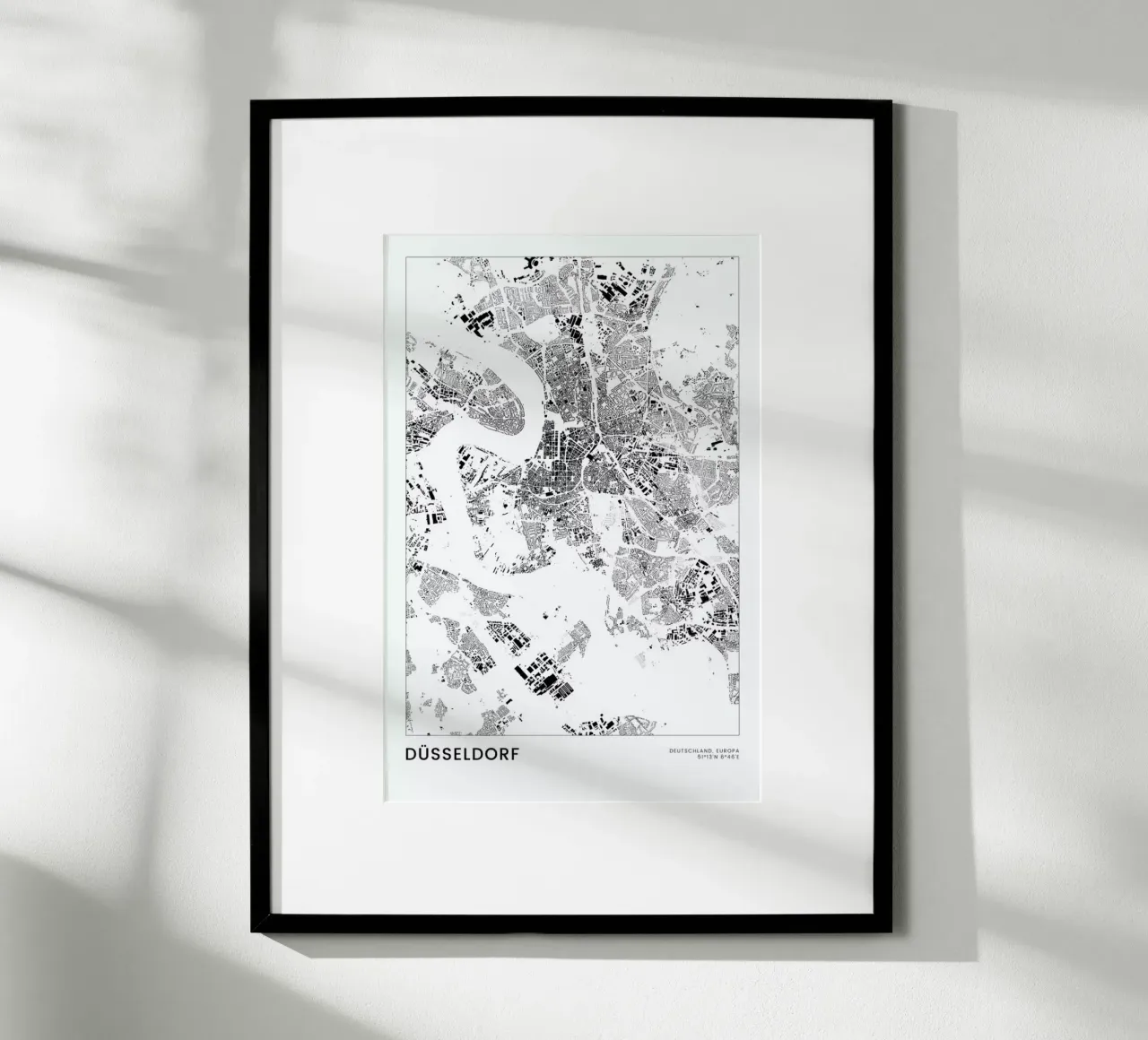 Düsseldorf poster da The Cartography Collection