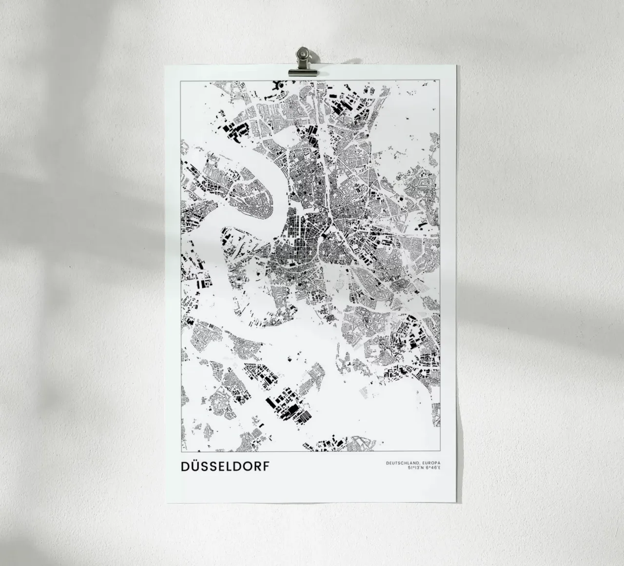 Düsseldorf poster da The Cartography Collection