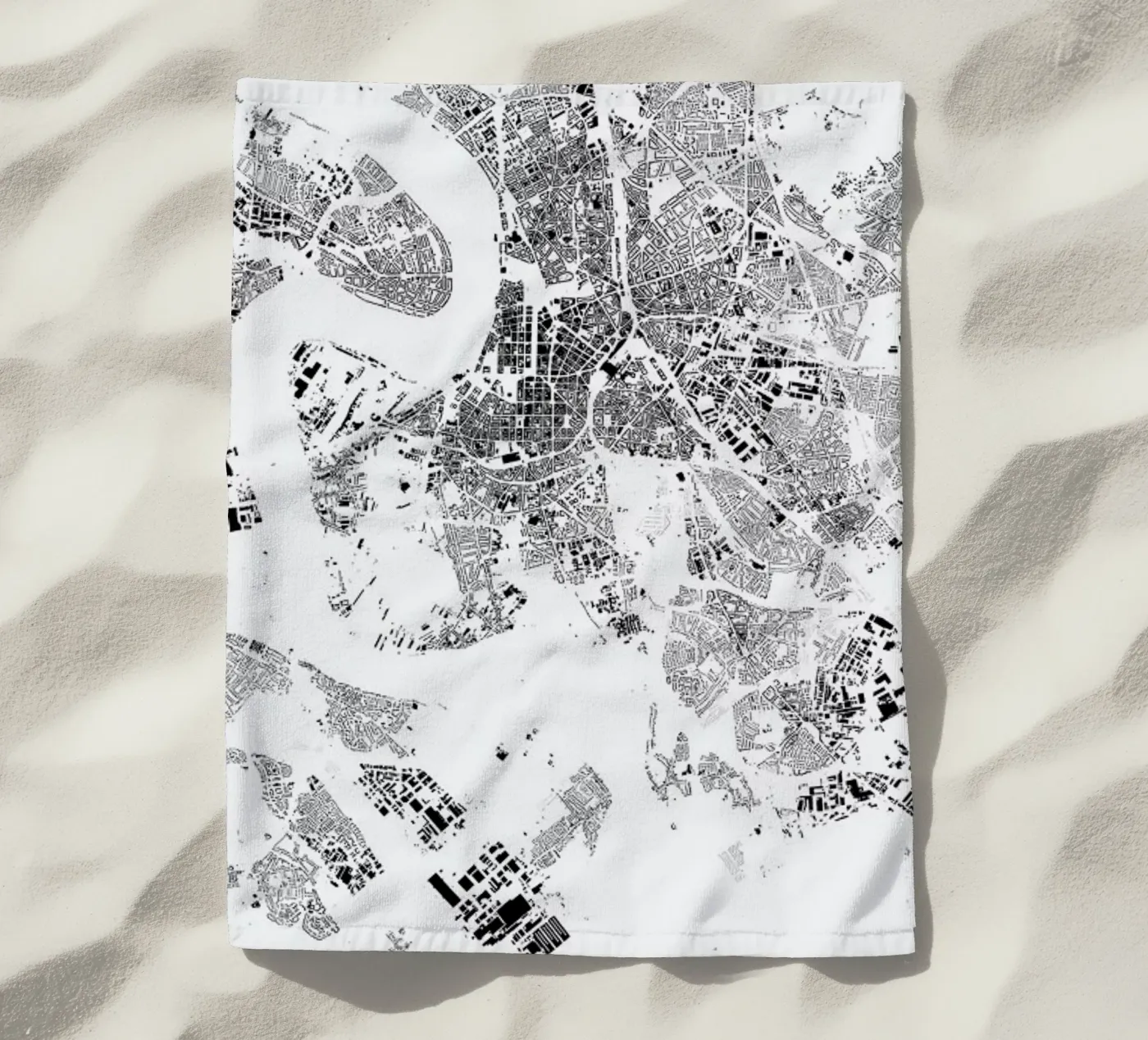 Düsseldorf telo mare da The Cartography Collection