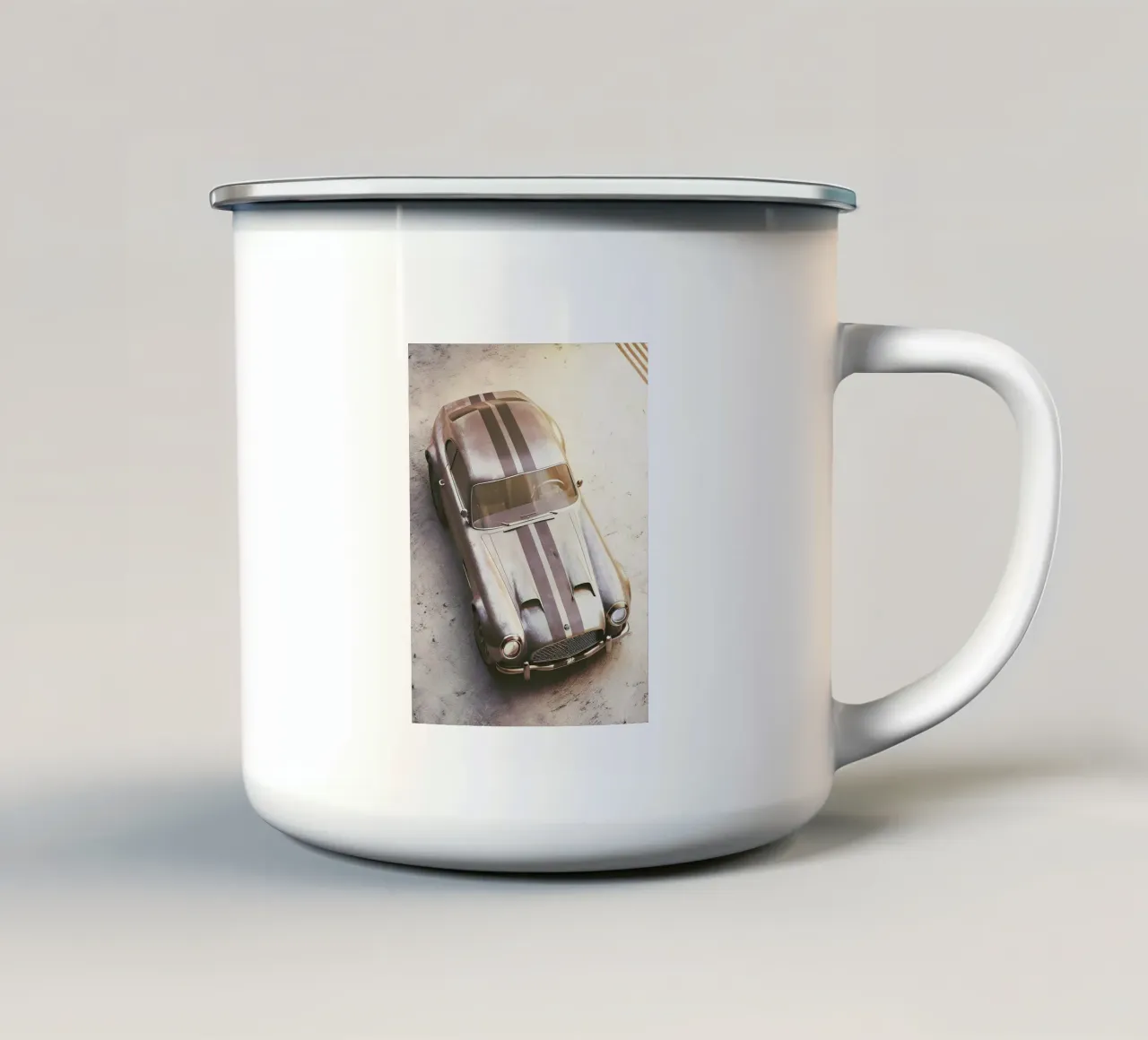 Corse in auto tazza in smalto da CAR EDITION