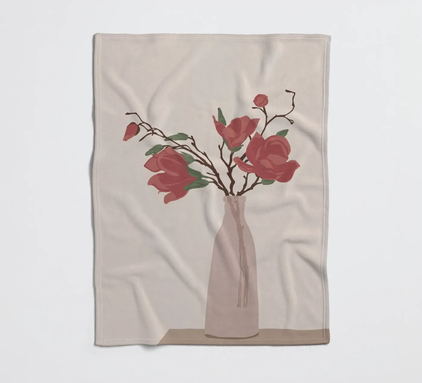 Vase fleece blanket by Flow Line