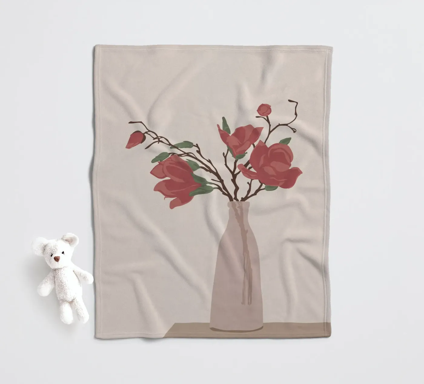 Vase fleece blanket by Flow Line