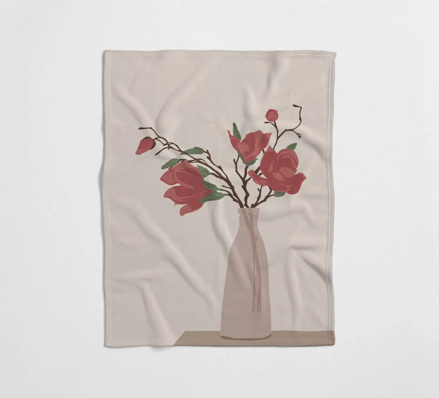 Vase fleece blanket by Flow Line
