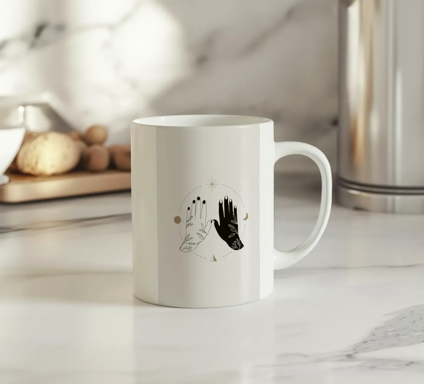 Open Palms ceramic mug by Pure