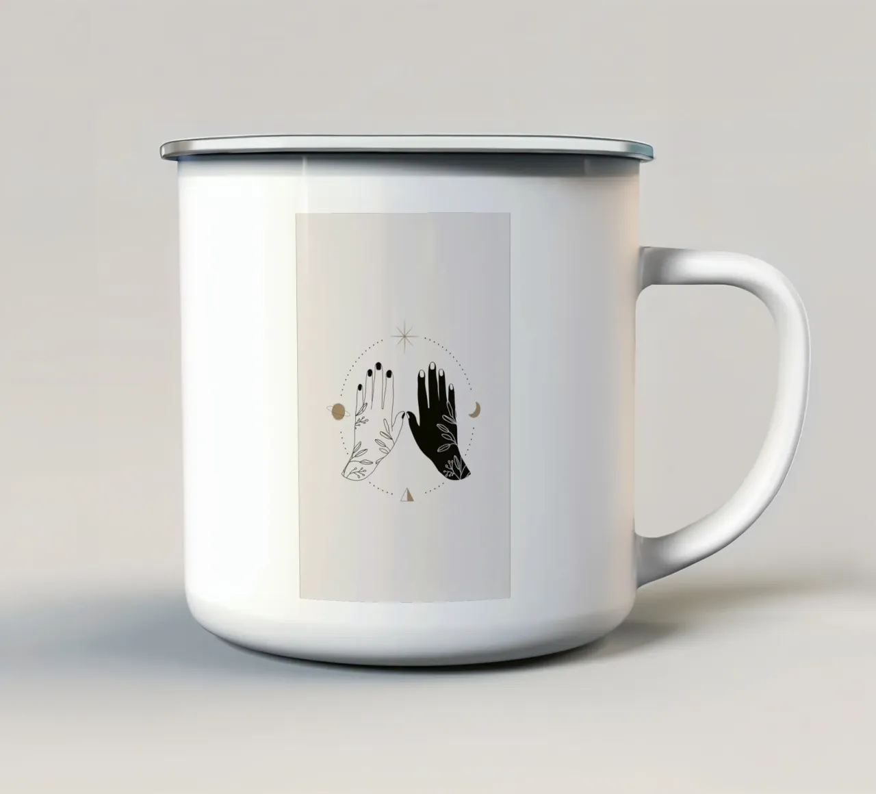 Open Palms tazza in smalto da Pure