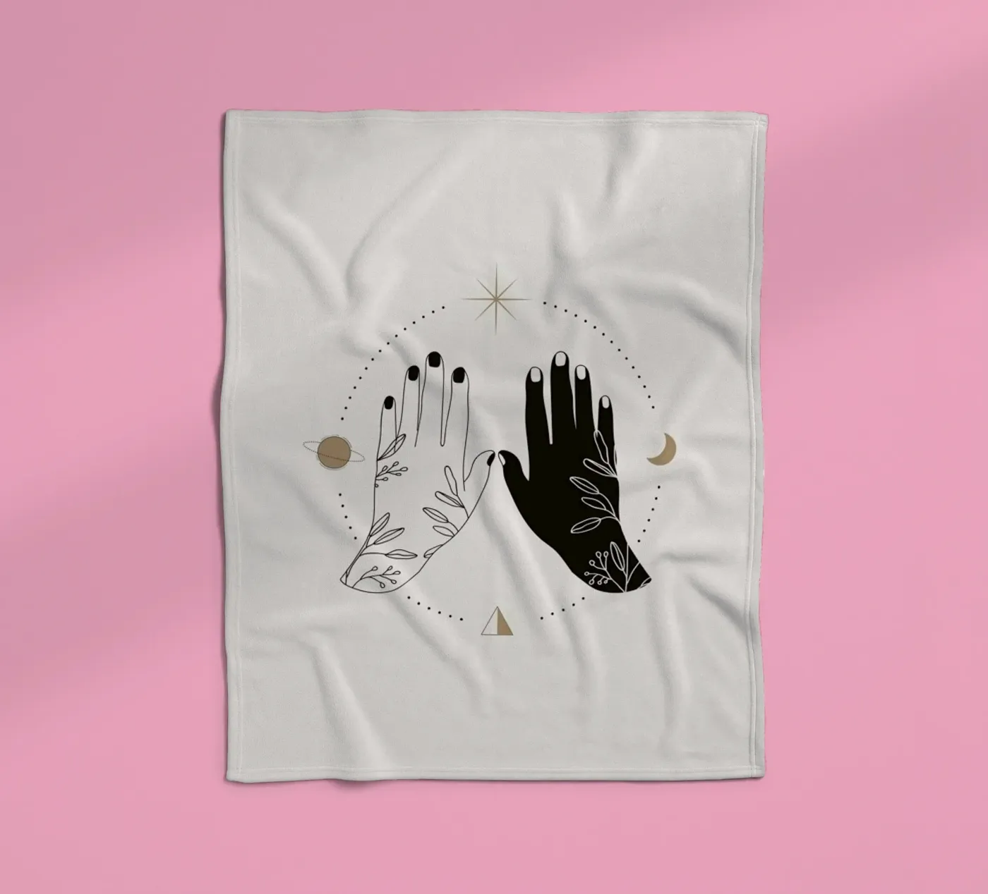 Open Palms Fleecedecke von Pure