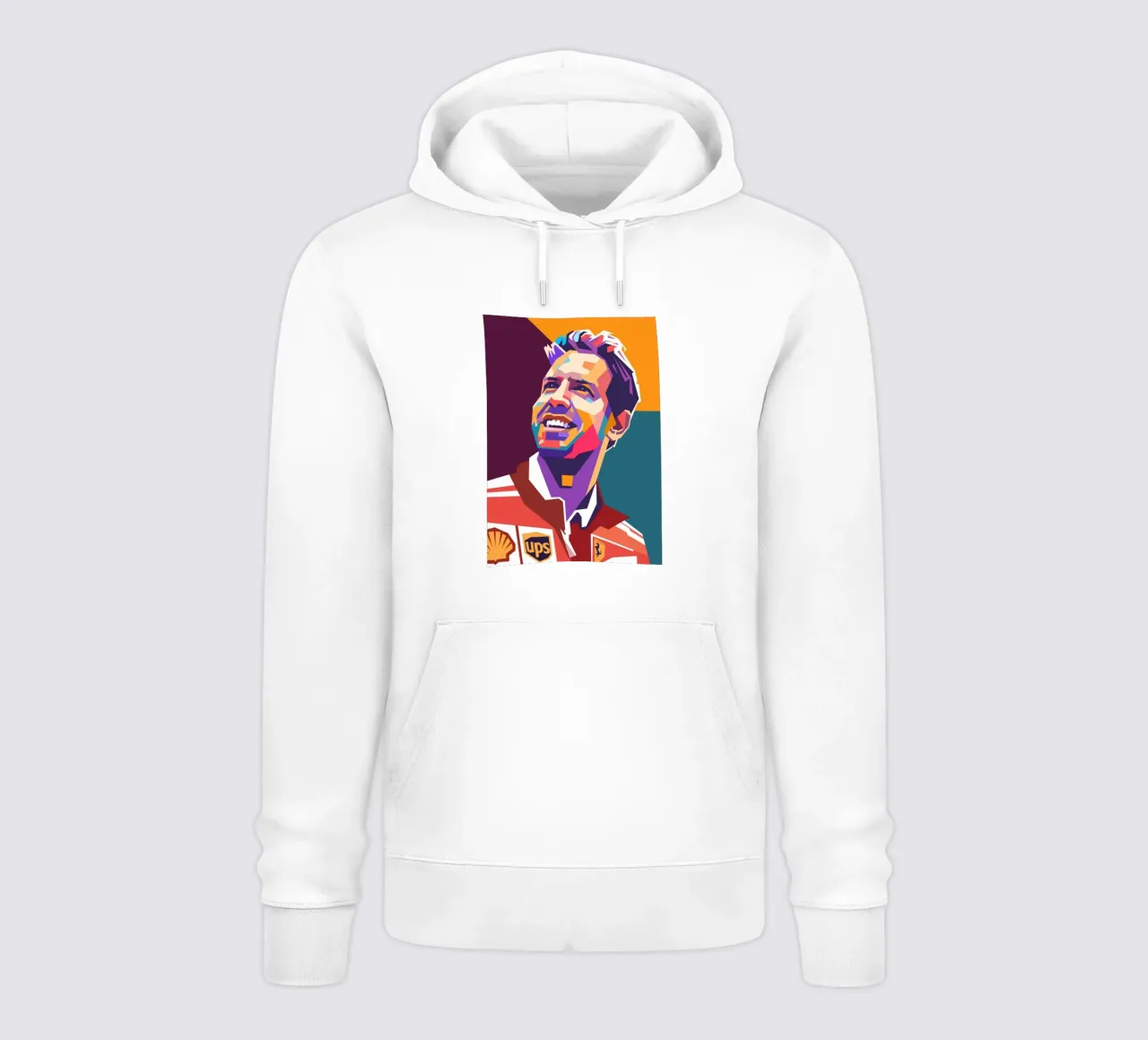 Sebastian Vettel ritratto pop art felpa con cappuccio da Hantamrata