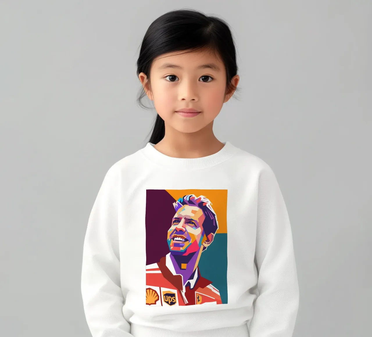 Sebastian Vettel ritratto pop art felpa bambino da Hantamrata
