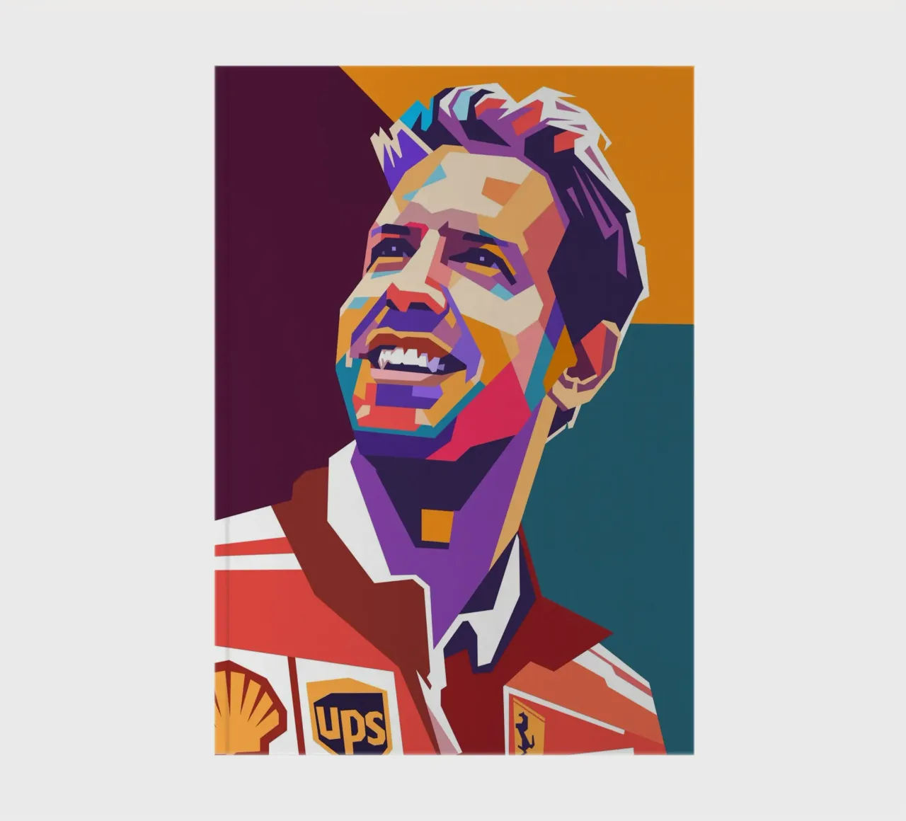 Sebastian Vettel pop art portrait notebook by Hantamrata