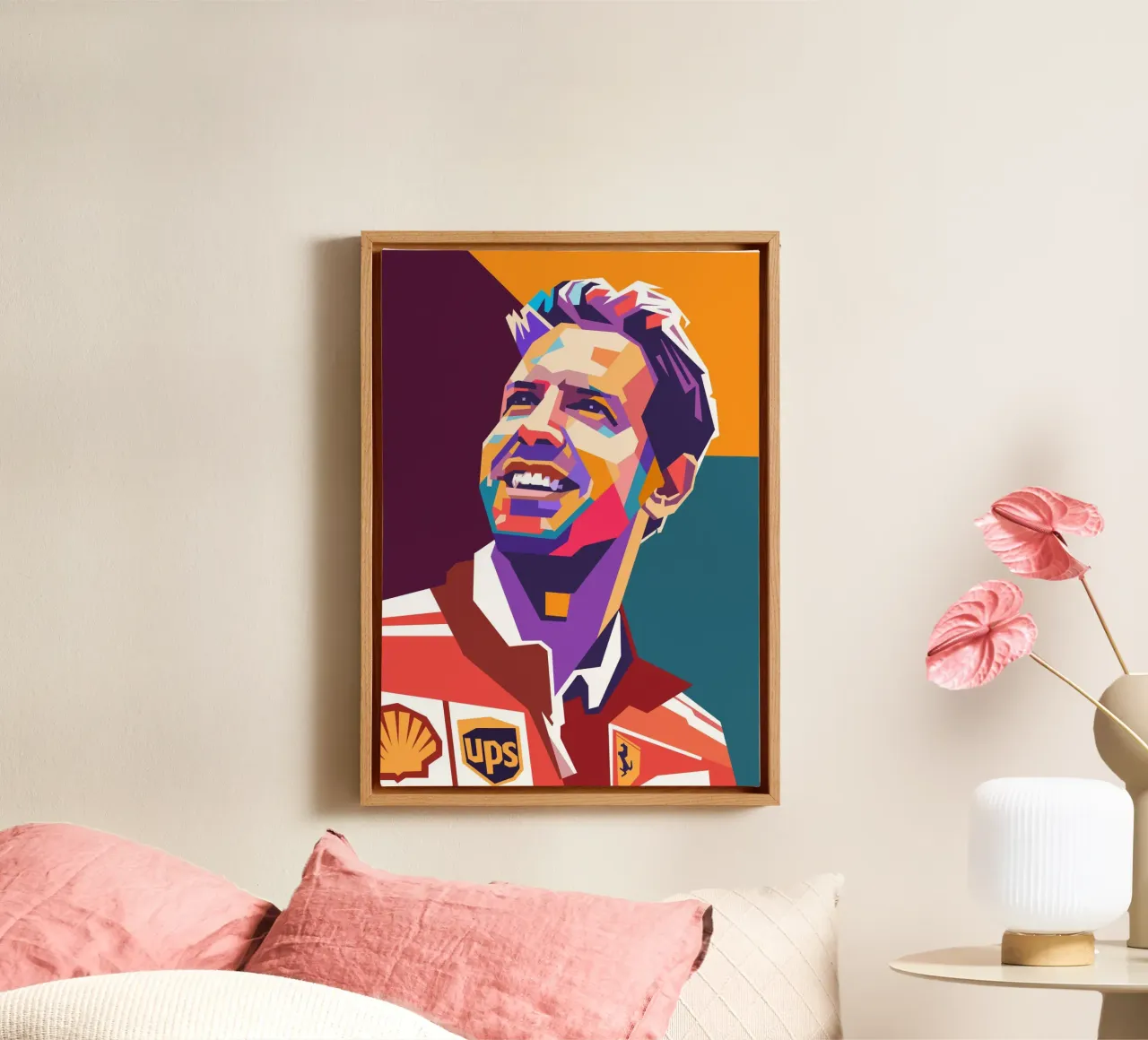 Sebastian Vettel pop art portrait canvas by Hantamrata