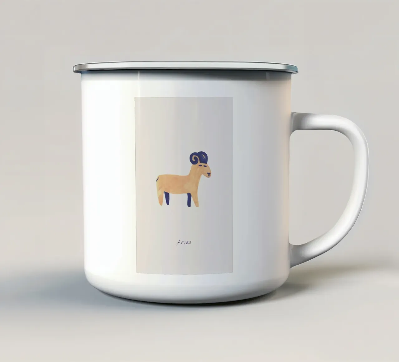 Aries taza de esmalte de Little Flourishes