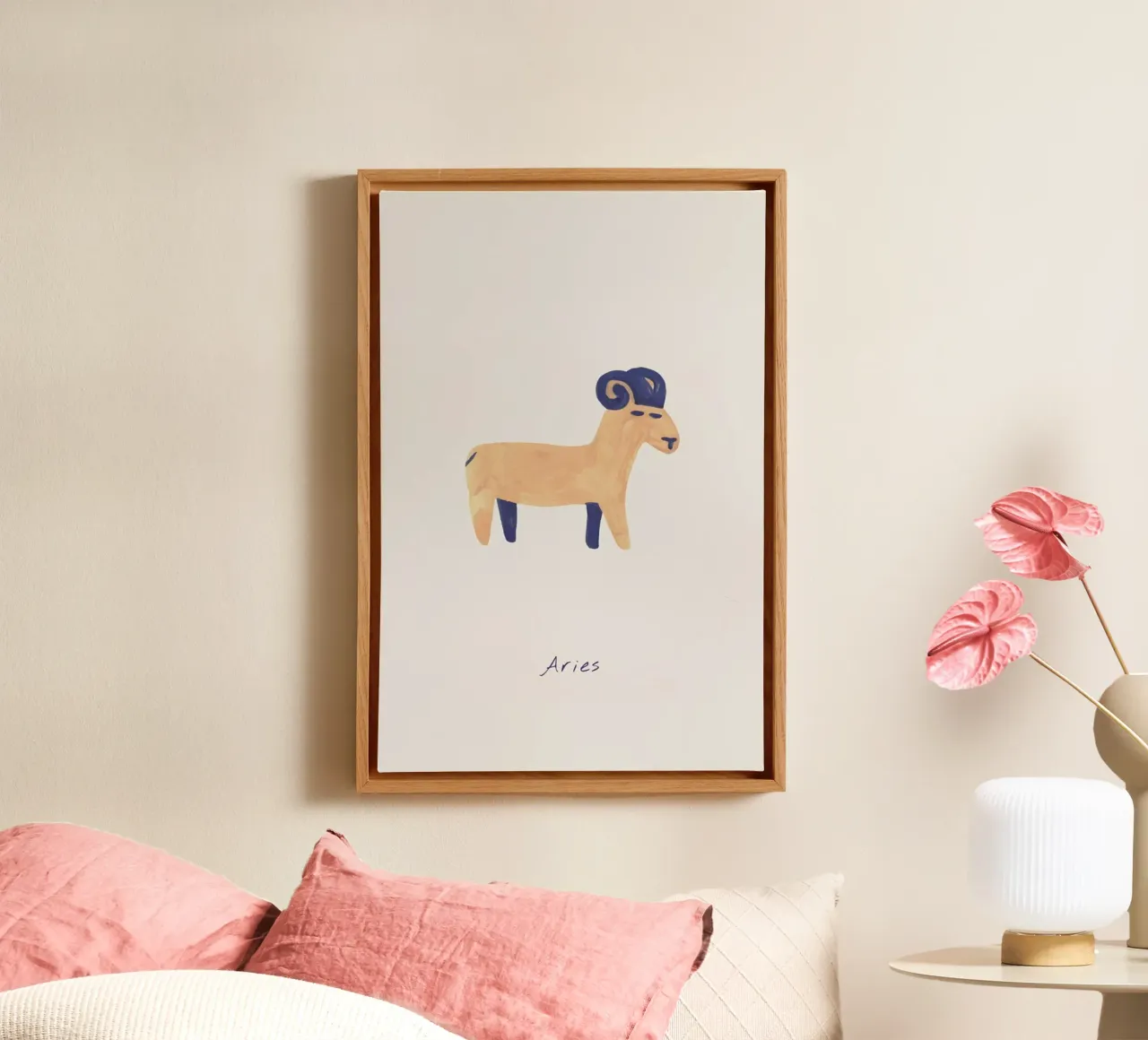 Aries tela con Cornice a cassetta da Little Flourishes
