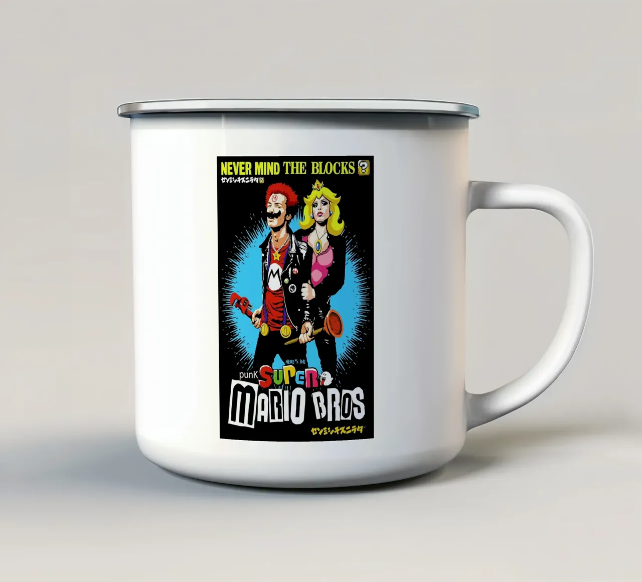 Punk Super Mario Bros - Never Mind the Blocks tazza in smalto da Butcher Billy