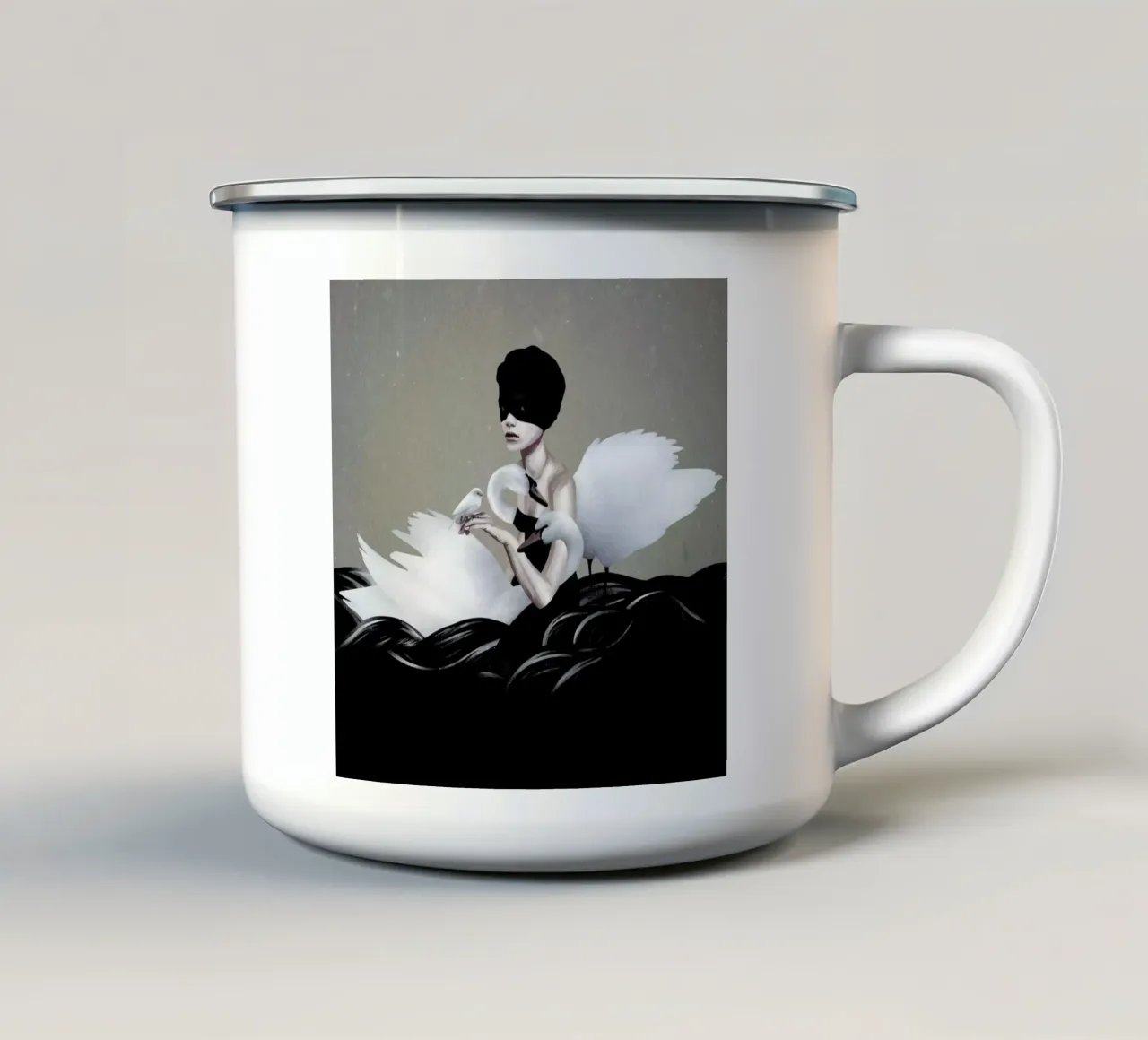 Let Go tazza in smalto da Ruben Ireland
