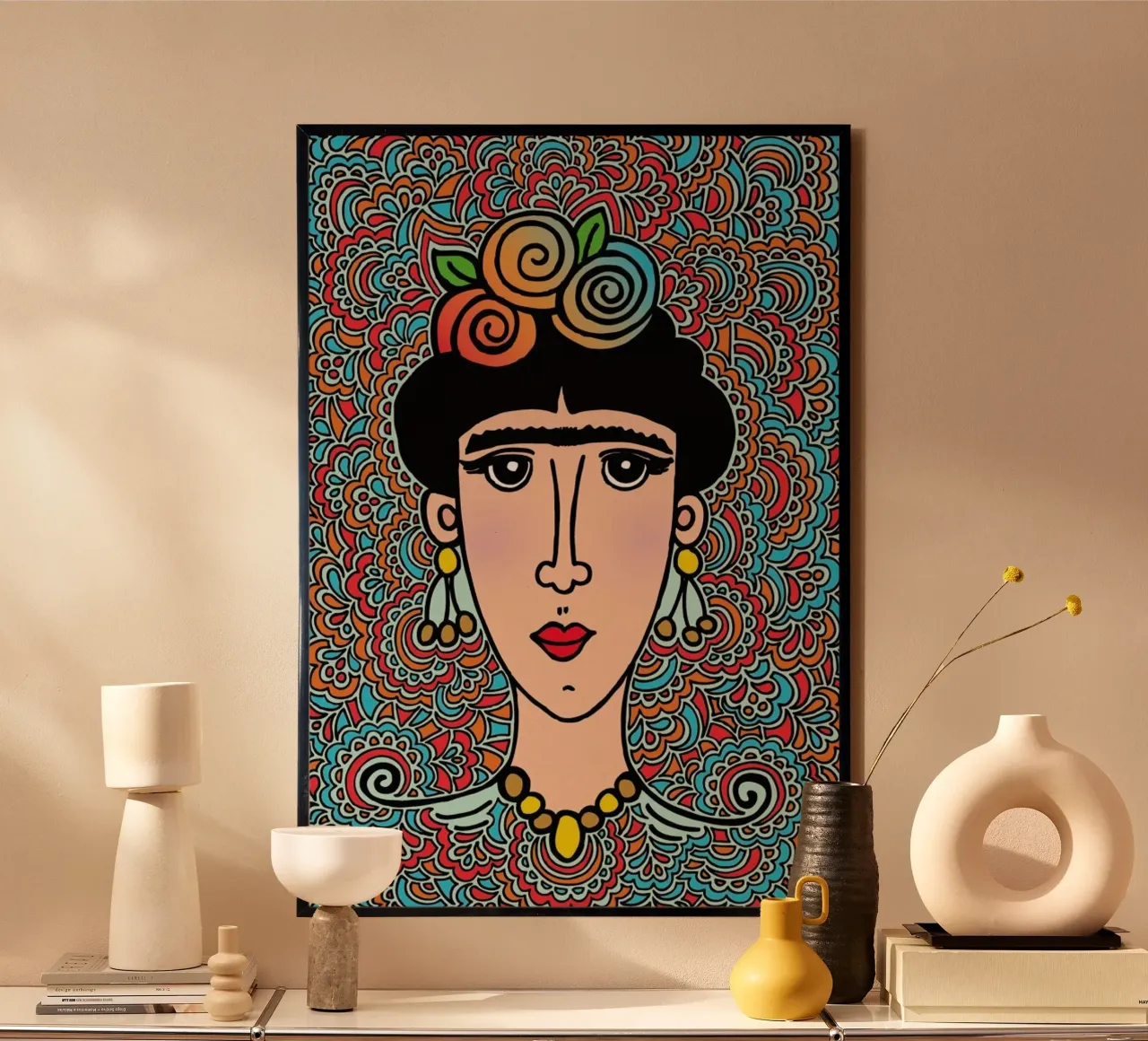 Flower Frida poster da KP Design