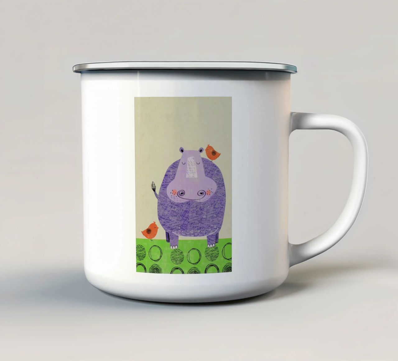 Hippo tazza in smalto da Rocket68