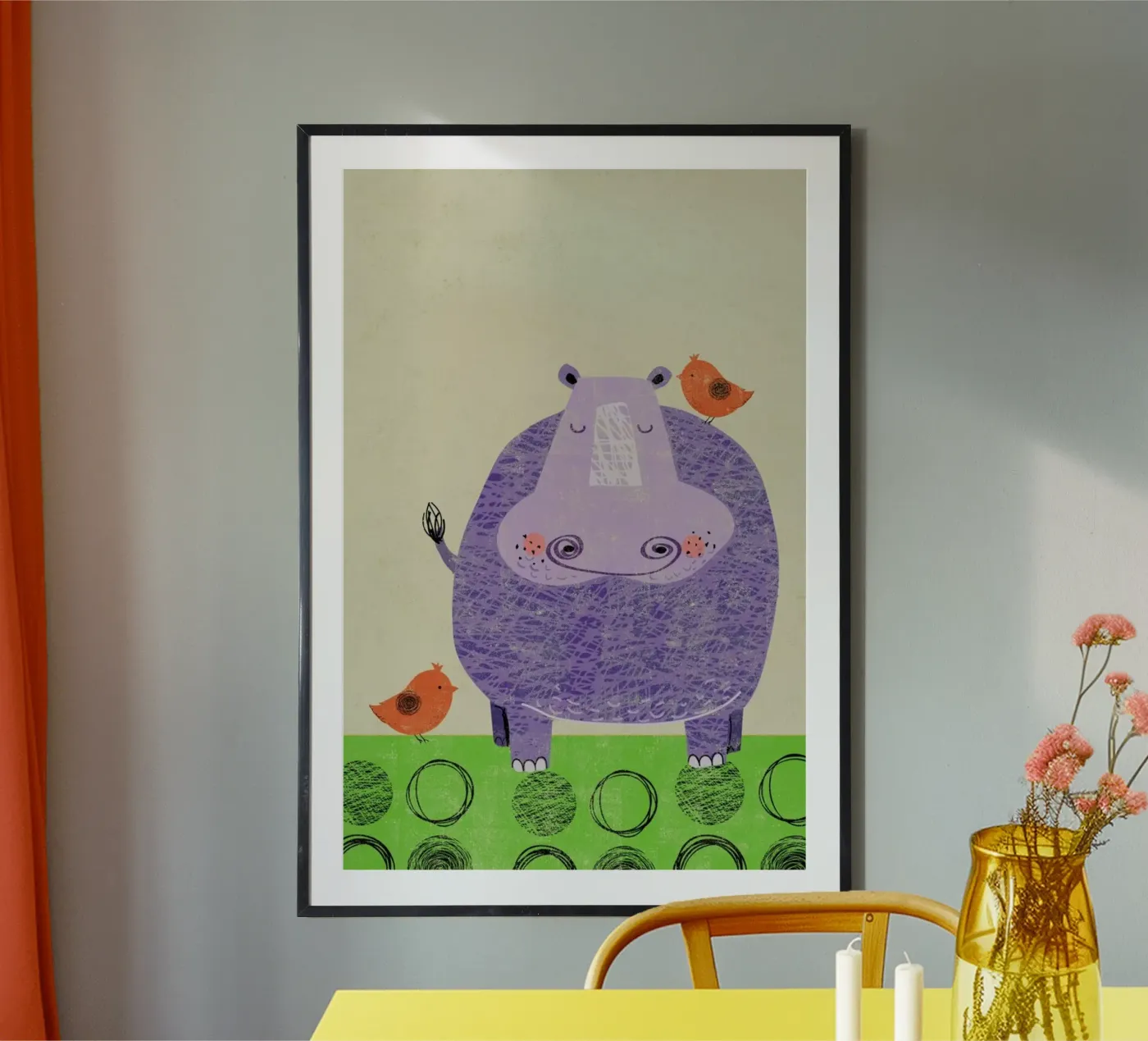 Hippo poster van Rocket68