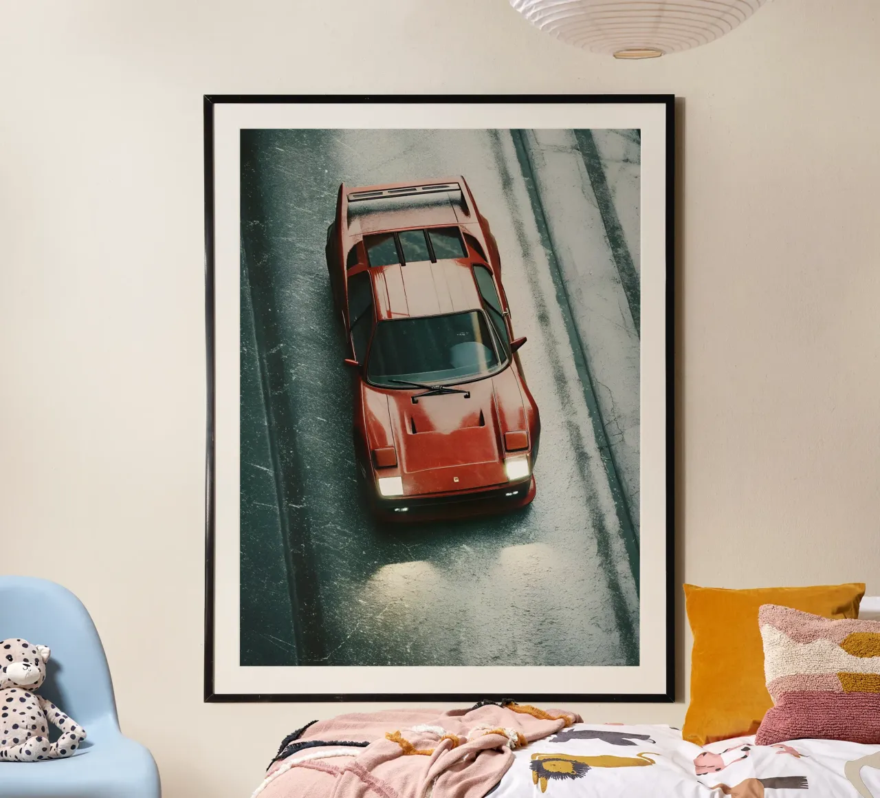 Auto da corsa rossa carta hahnemühle da CAR EDITION
