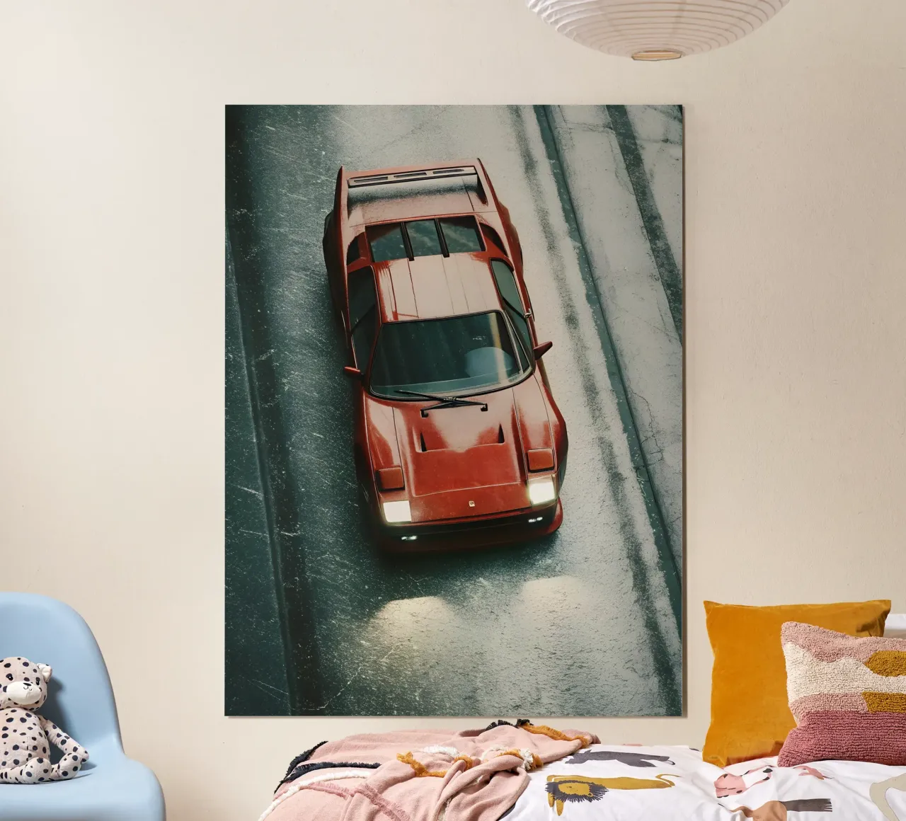 Auto da corsa rossa carta hahnemühle da CAR EDITION