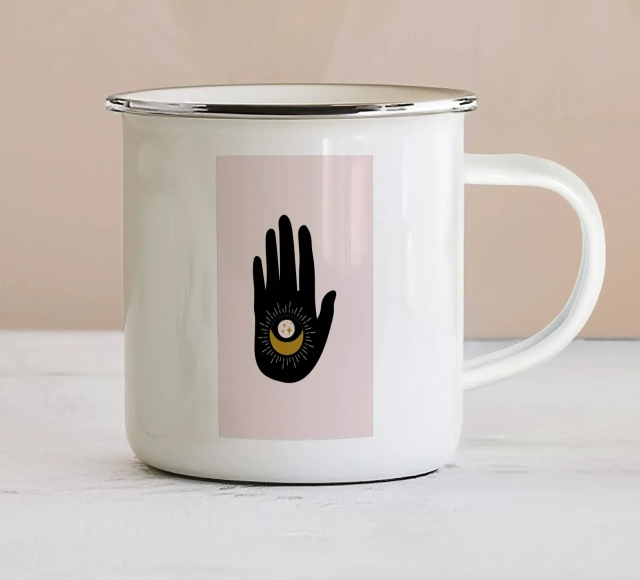 Palm Reading tazza in smalto da Pure
