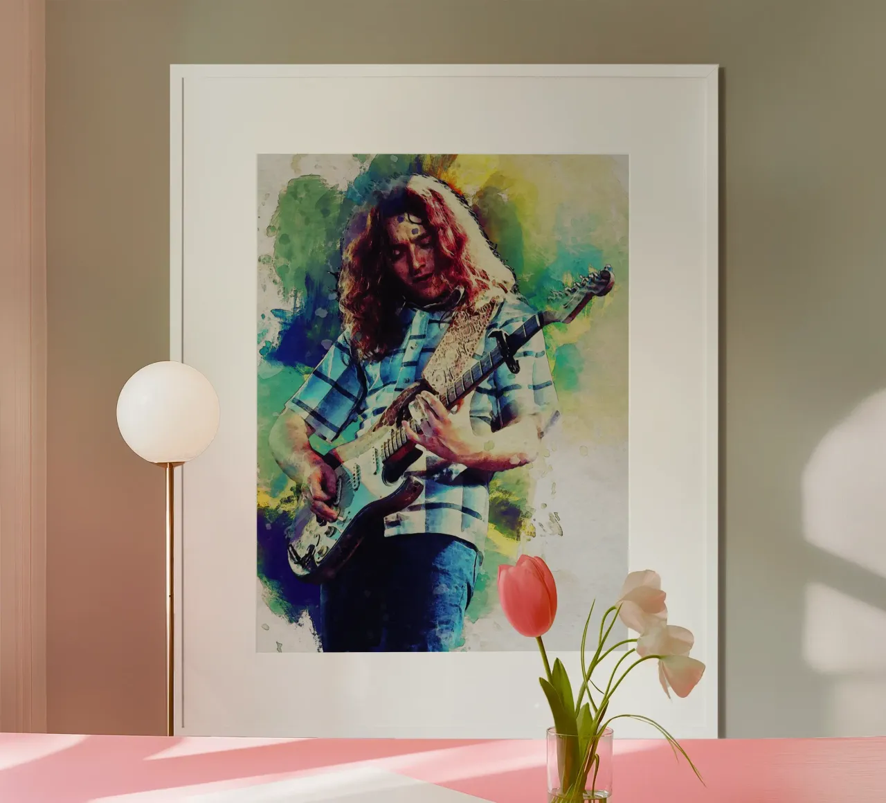Smudge of Portrait William Rory Gallagher Poster von Gunawan Rb