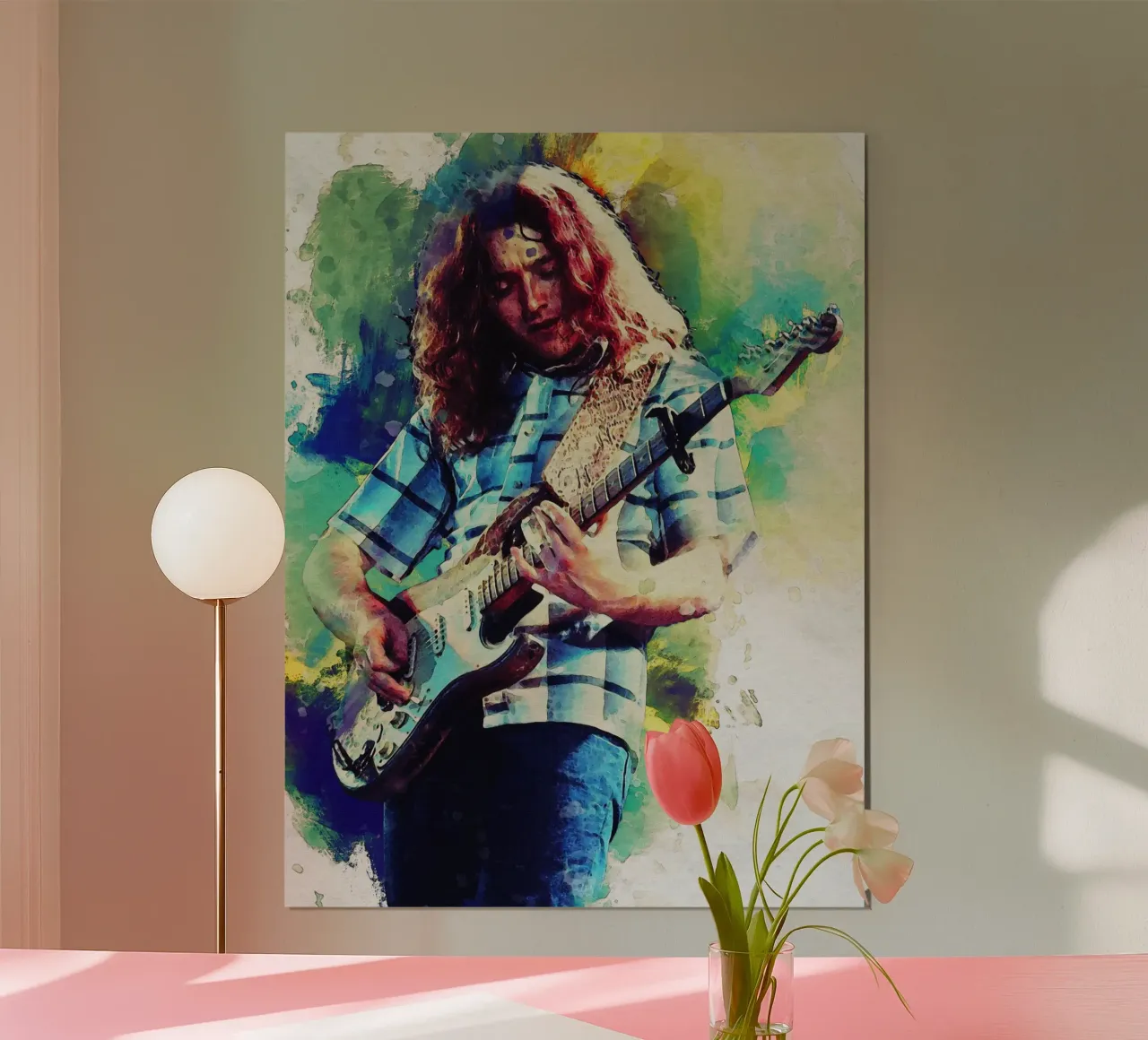 Smudge of Portrait William Rory Gallagher Poster von Gunawan Rb