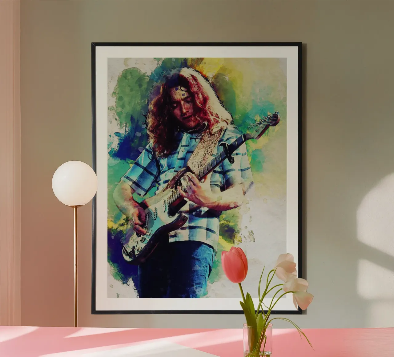 Smudge of Portrait William Rory Gallagher Poster von Gunawan Rb