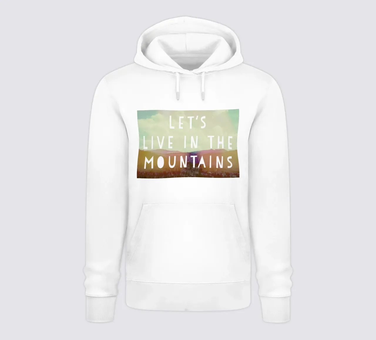 Live in The Mountains felpa con cappuccio da Vintage Skies
