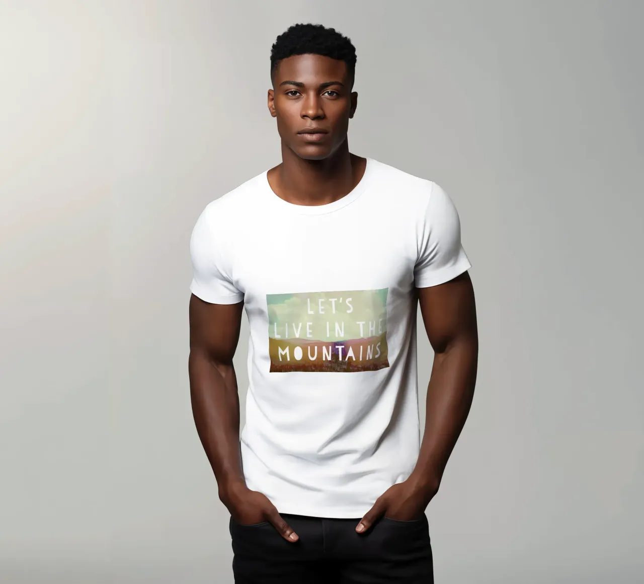 Live in The Mountains t-shirt da Vintage Skies