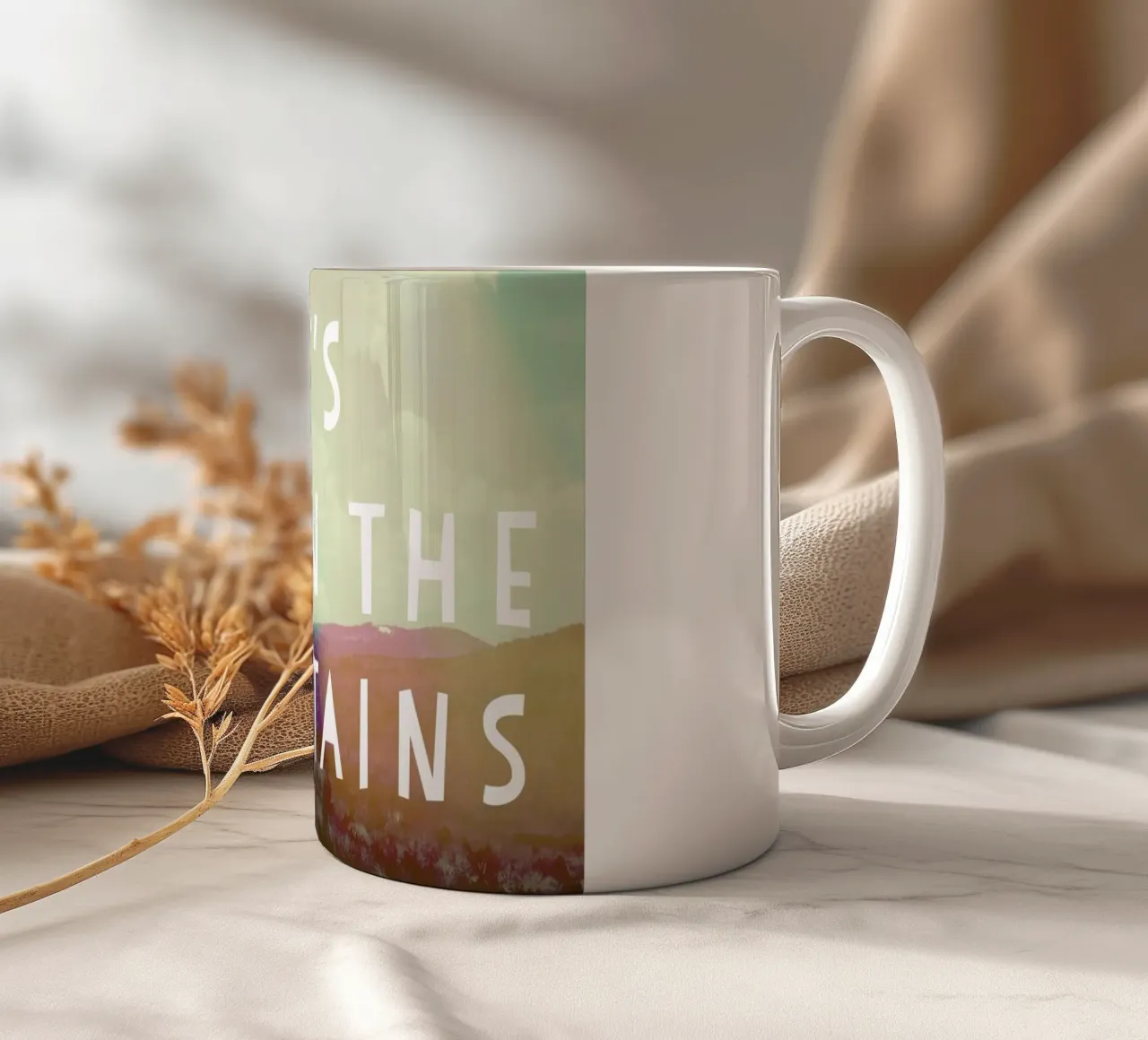 Live in The Mountains tazza in ceramica da Vintage Skies