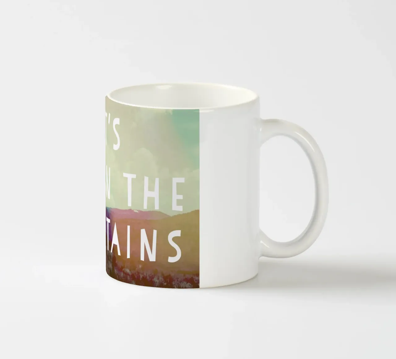 Live in The Mountains tazza in ceramica da Vintage Skies