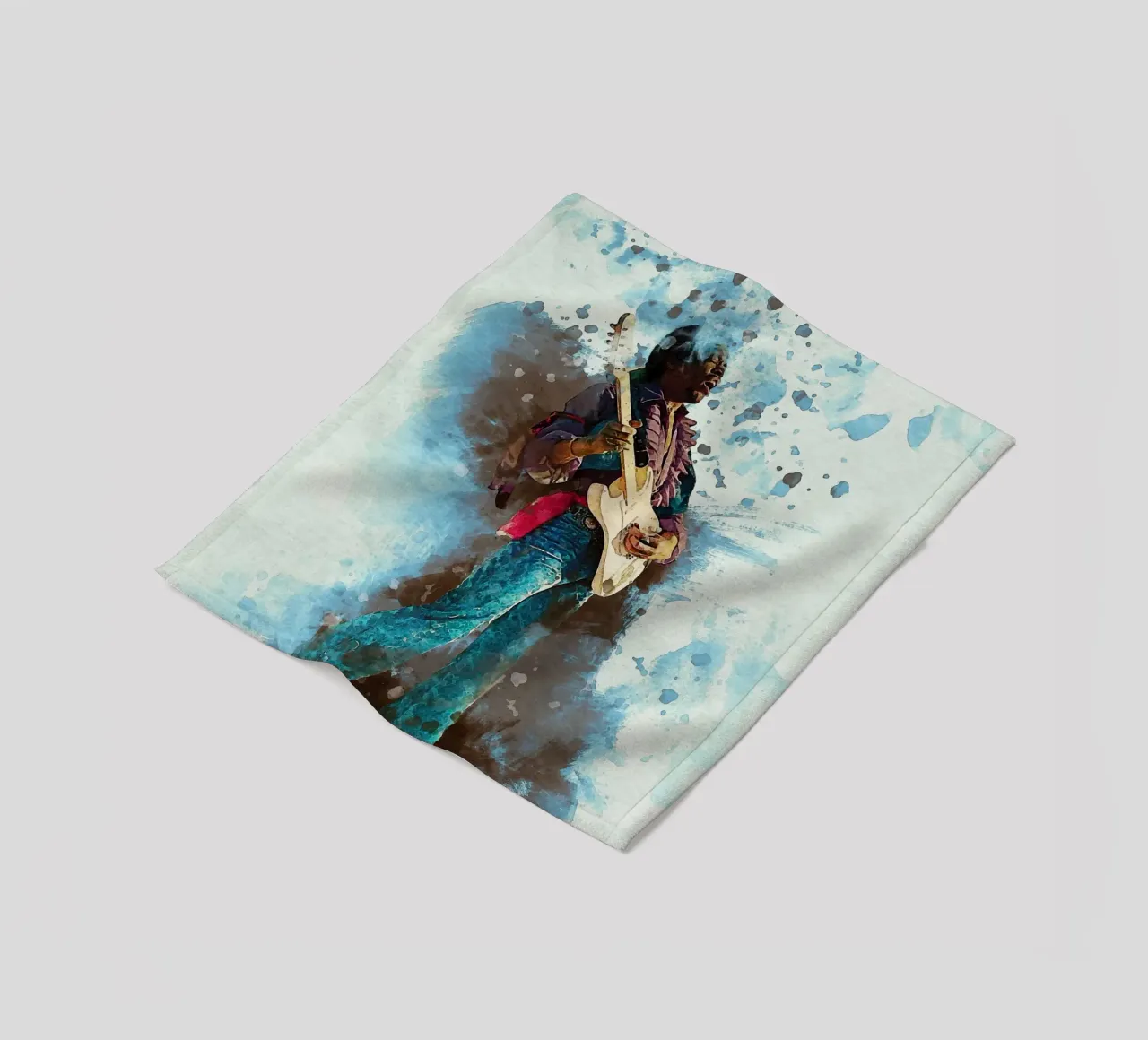 Sbaffo Jimi hendrix - Ritratto di Hey Joe coperta in pile da Gunawan Rb