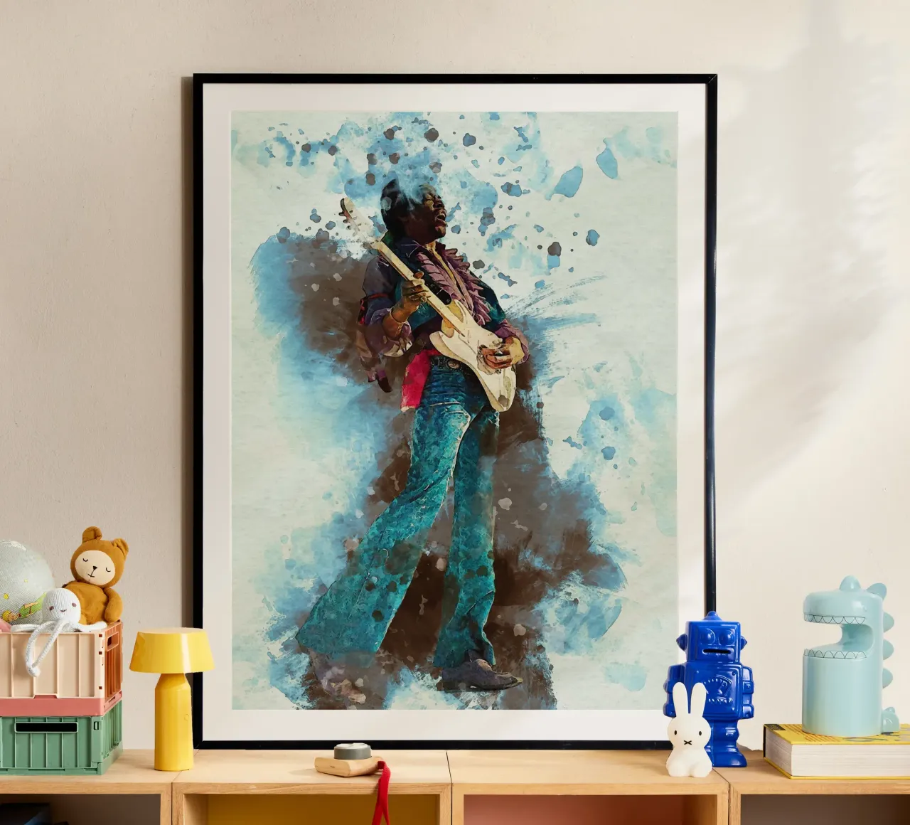 Smudge Jimi hendrix - Hey Joe Portrait Hahnemühle von Gunawan Rb