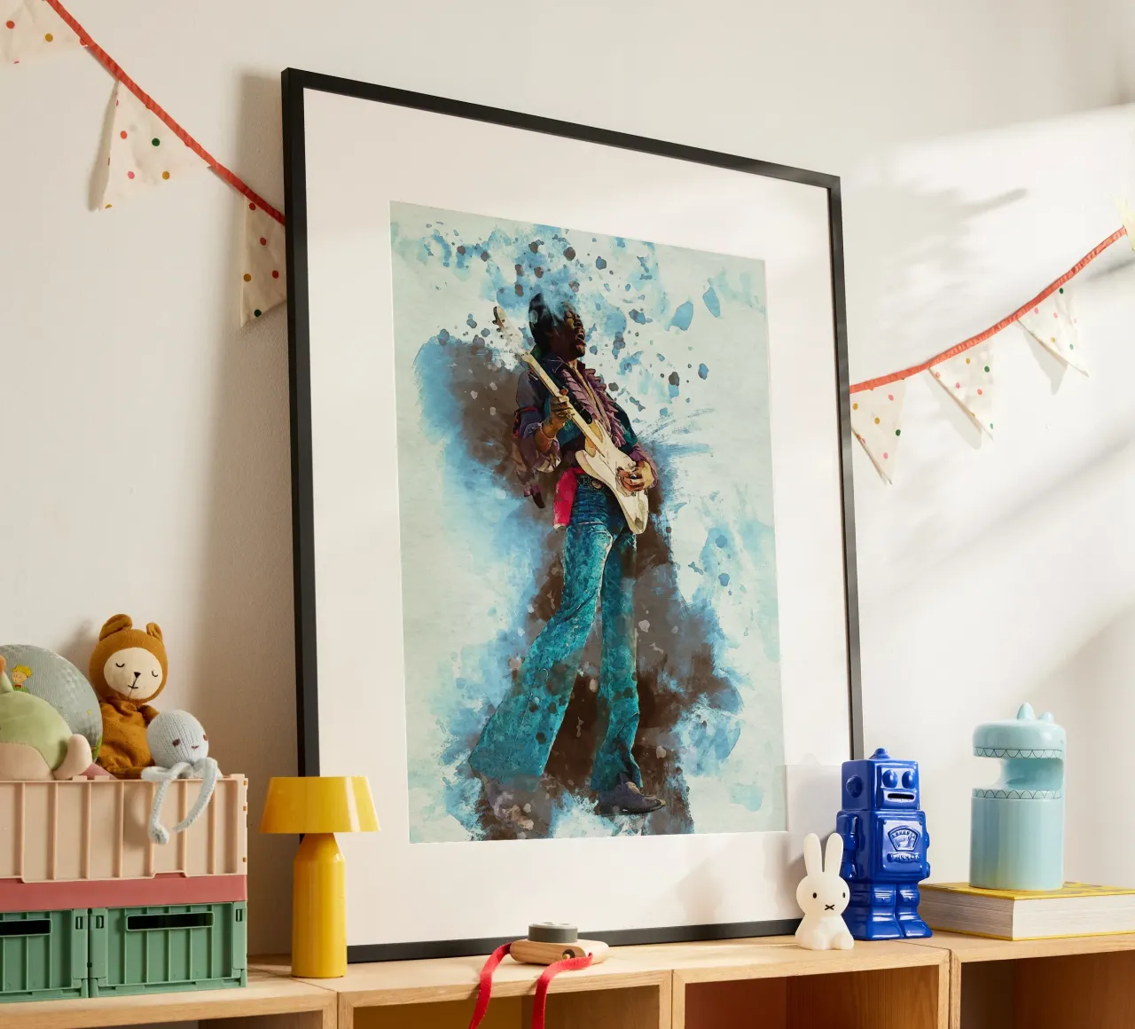 Smudge Jimi hendrix - Hey Joe Portrait Hahnemühle von Gunawan Rb