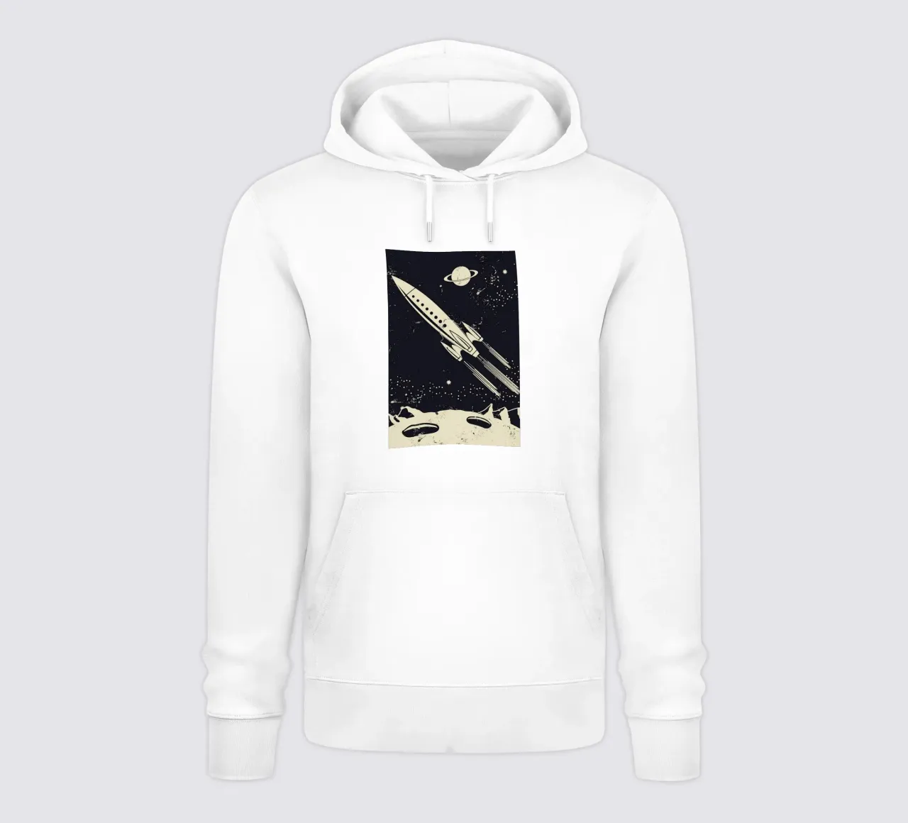Space Rocket II sudadera con capucha de Little Flourishes