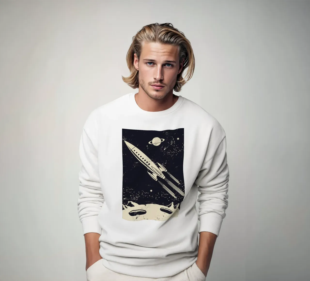 Space Rocket II felpa da Little Flourishes