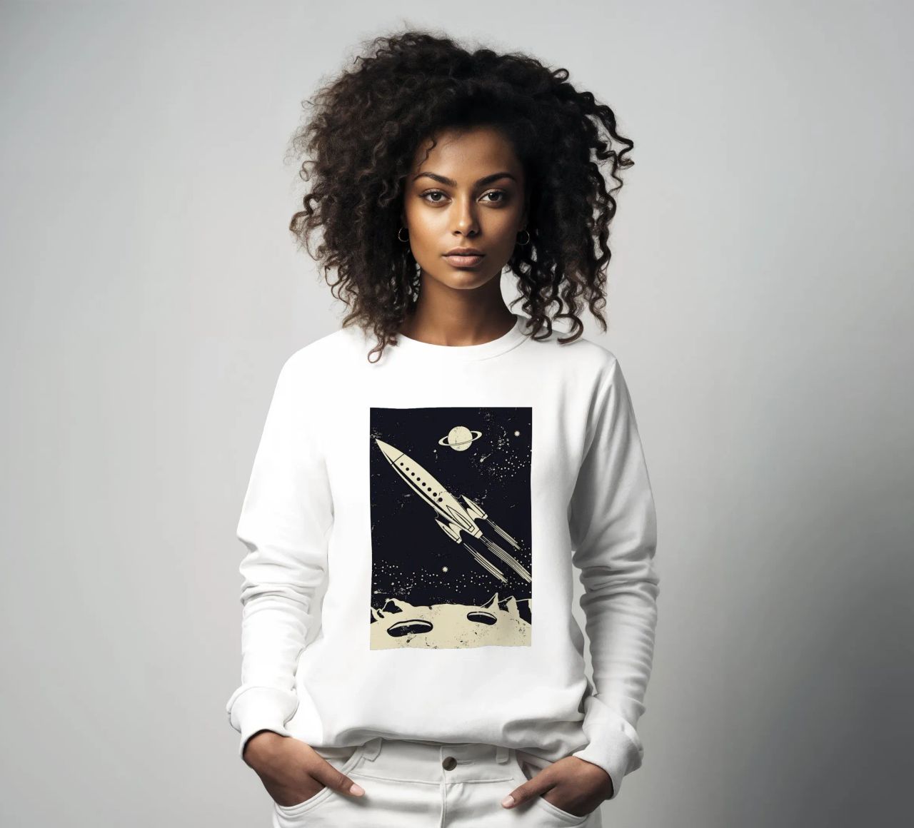 Space Rocket II felpa da Little Flourishes